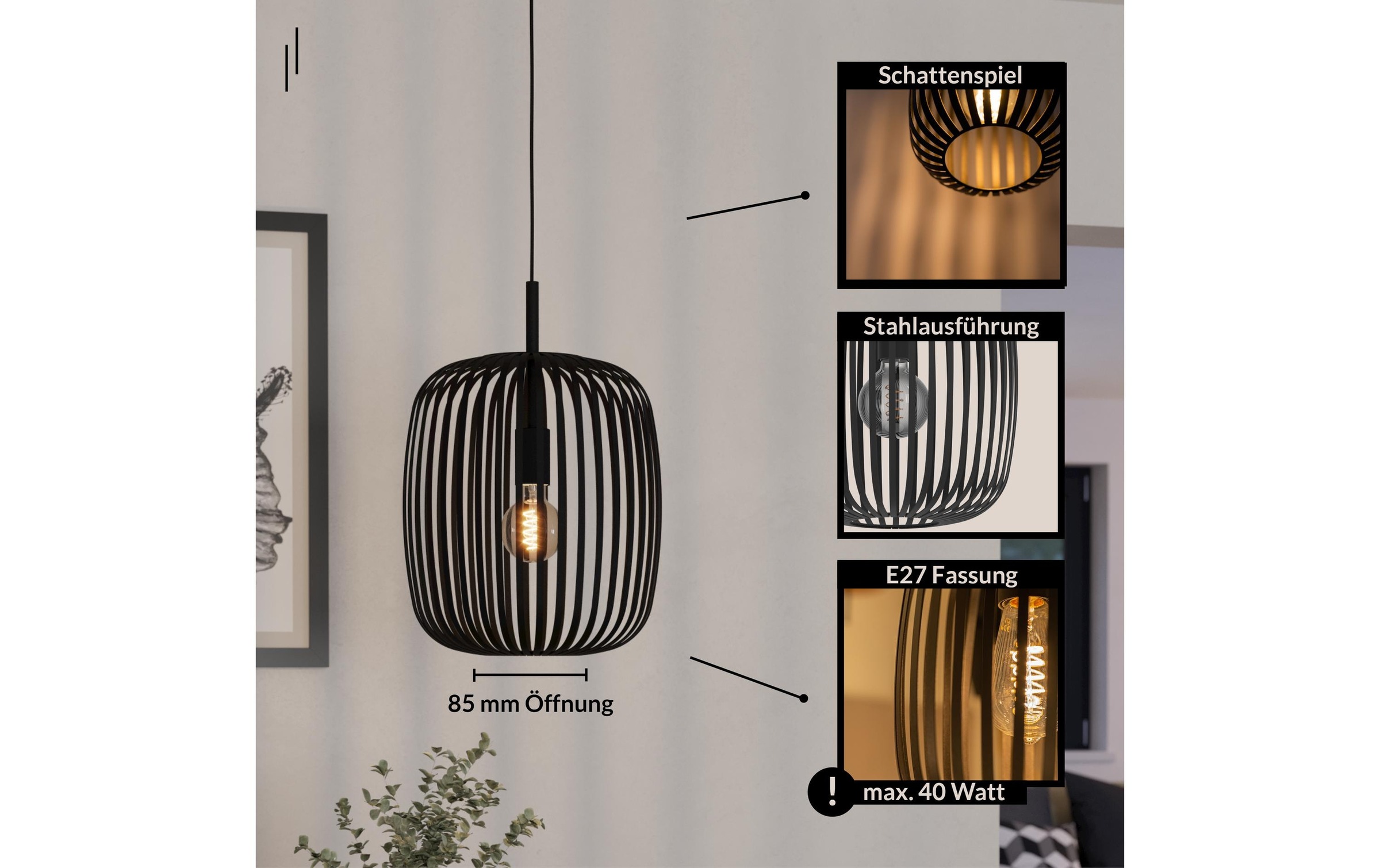 EGLO LED Pendelleuchte »Zigbee ROMAZZINA E27«