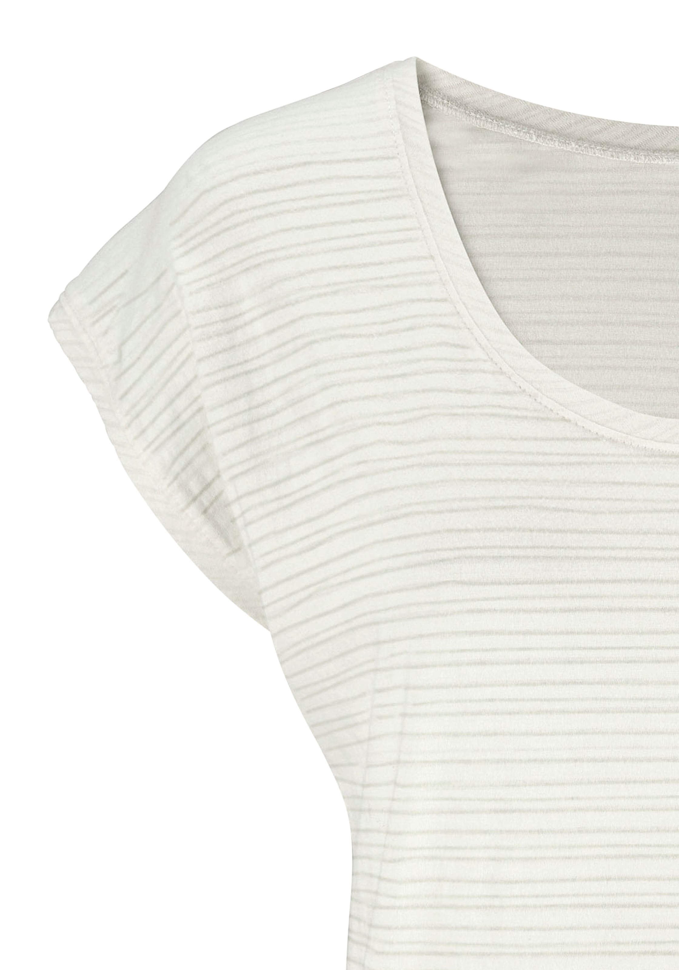 Beachtime Kurzarmshirt »mit leicht transparenten Streifen«, aus weicher Baumwoll-Viskose-Qualität