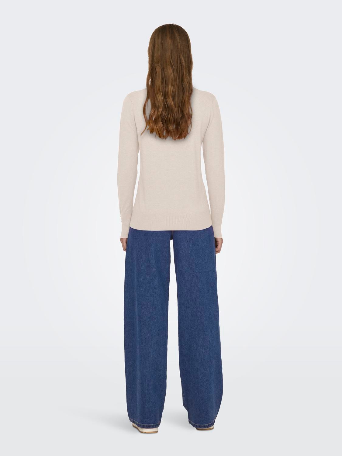 JDY Rundhalspullover »JDYMALOU L/S ON BUTTON PULLOVER KNT NOOS«