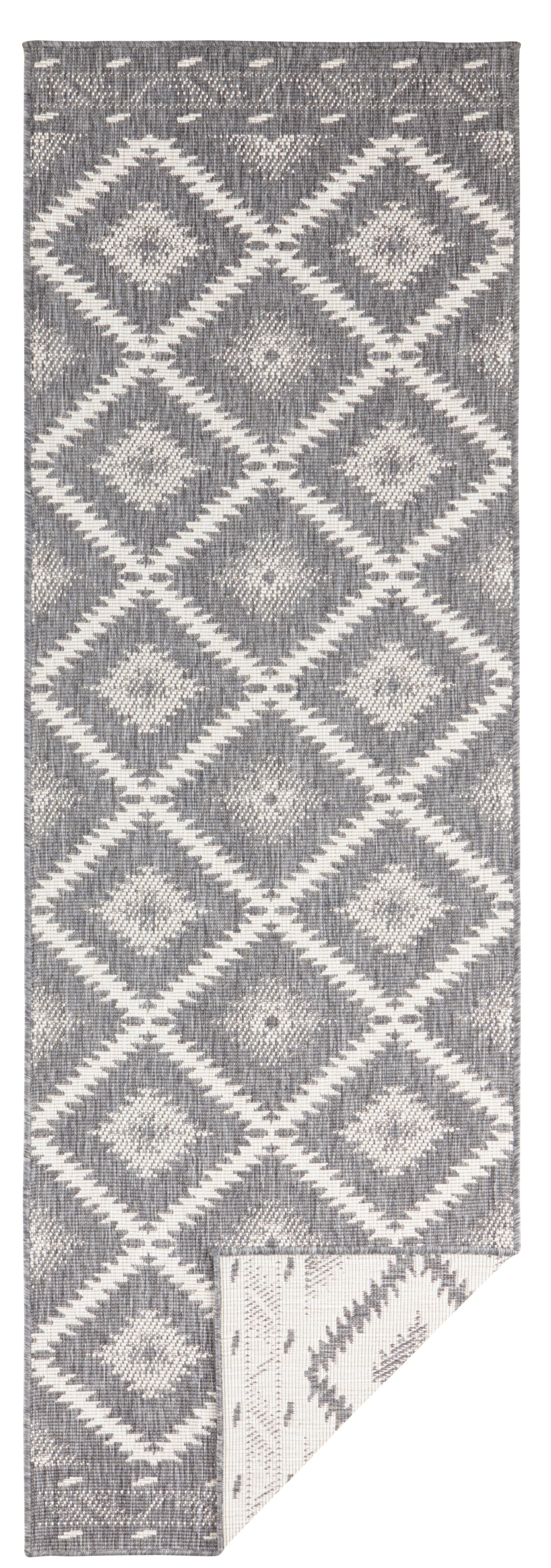 NORTHRUGS Teppich »Malibu Wendeteppich«, rechteckig, 5 mm Höhe, In-& Outdoor, Wetterfest, Balkon, Läufer, Wohnzimmer, Wasserfest