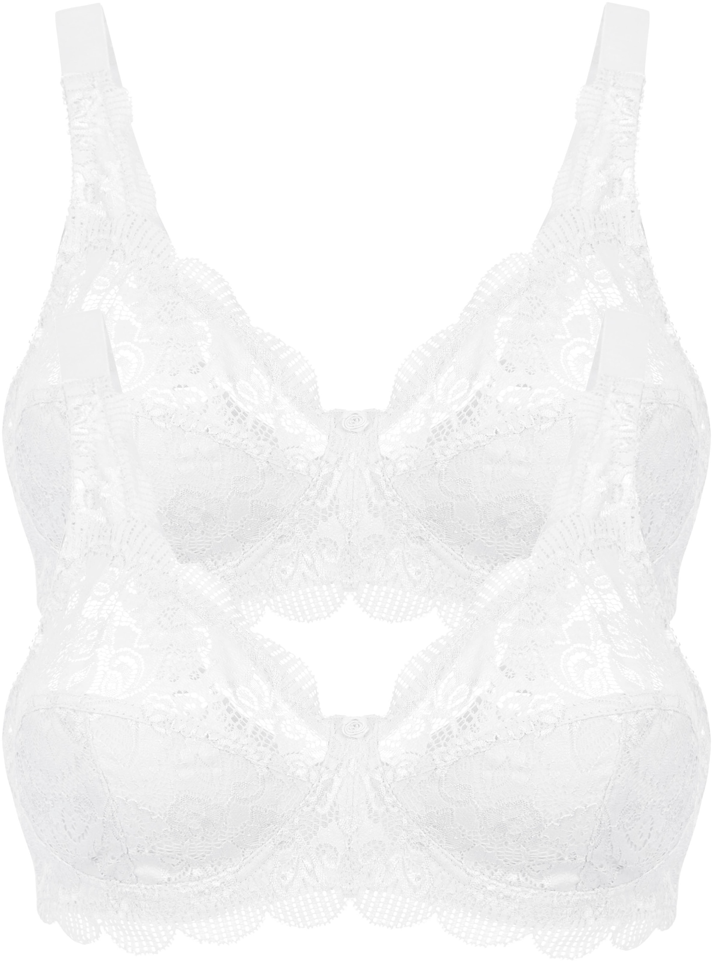 Susa Bügelloser BH »Latina« 2er Pack, zarte Spitze, atmungsaktiv, elastisch, bequem, BH-Set