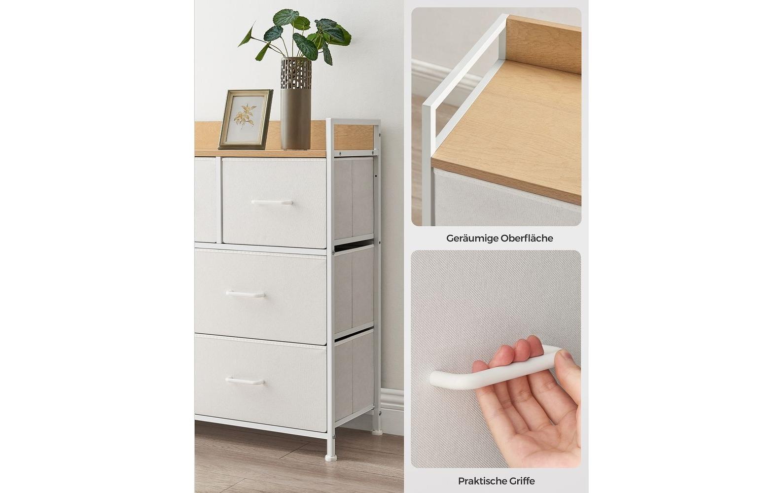 SONGMICS Kommode »mit 7 Schubladen 98 x 85 cm Weiss«