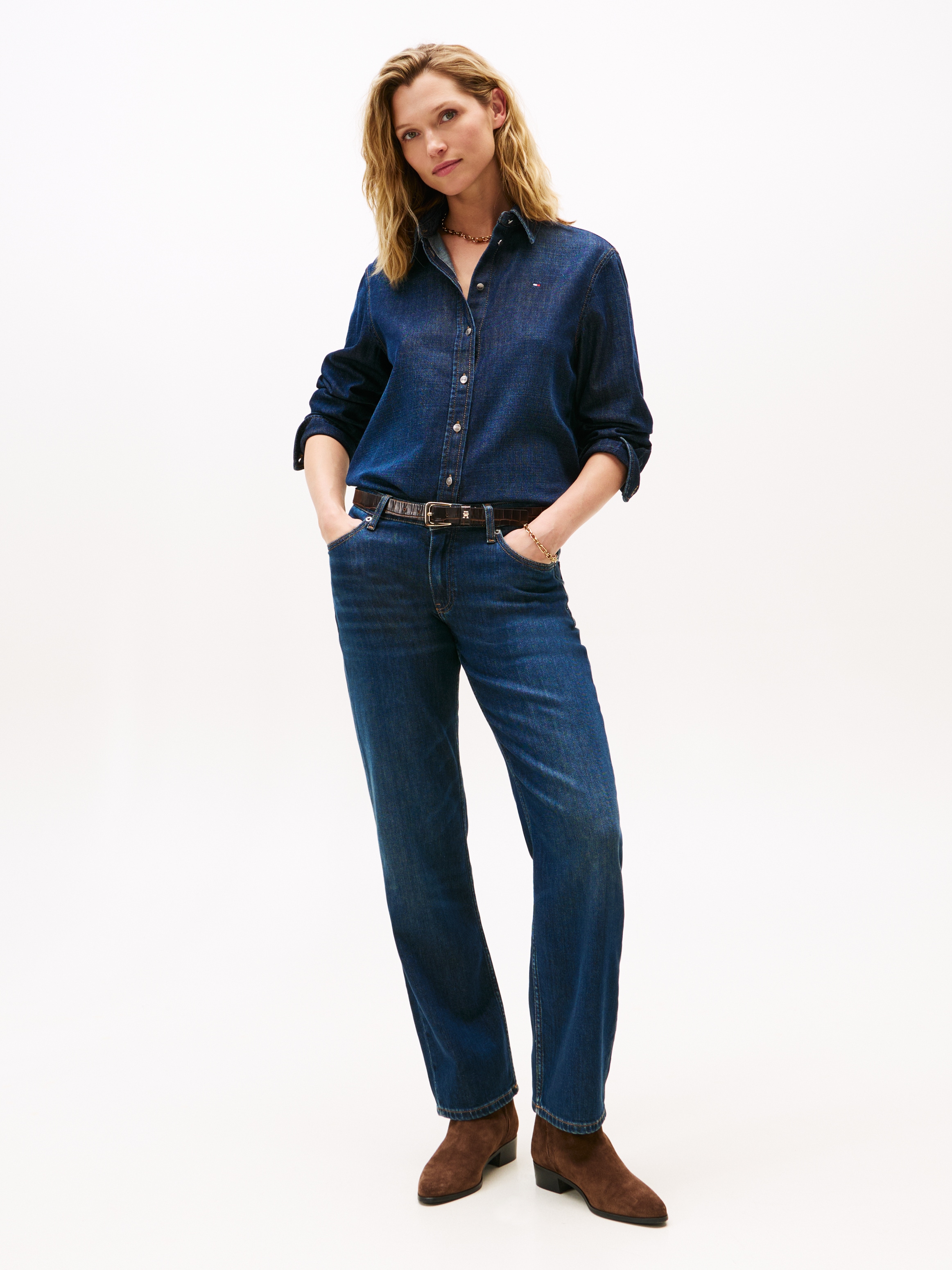 Tommy Hilfiger Jeansbluse »DNM MILO REG SHIRT«