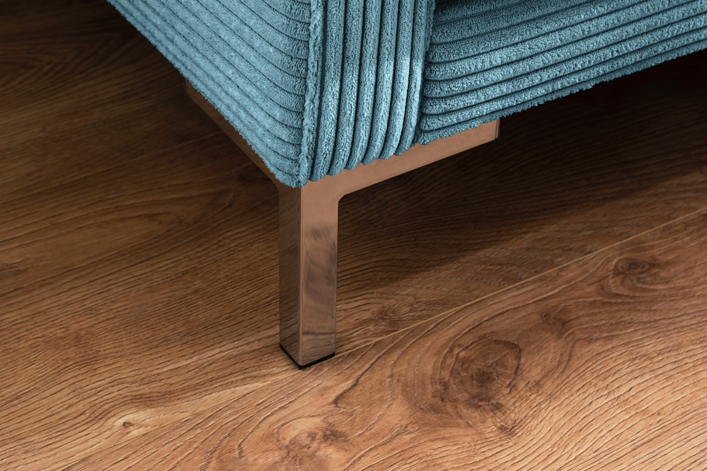 Trends by HG 3-Sitzer »Landau«, in Cord-Stoff mit Metallfuss