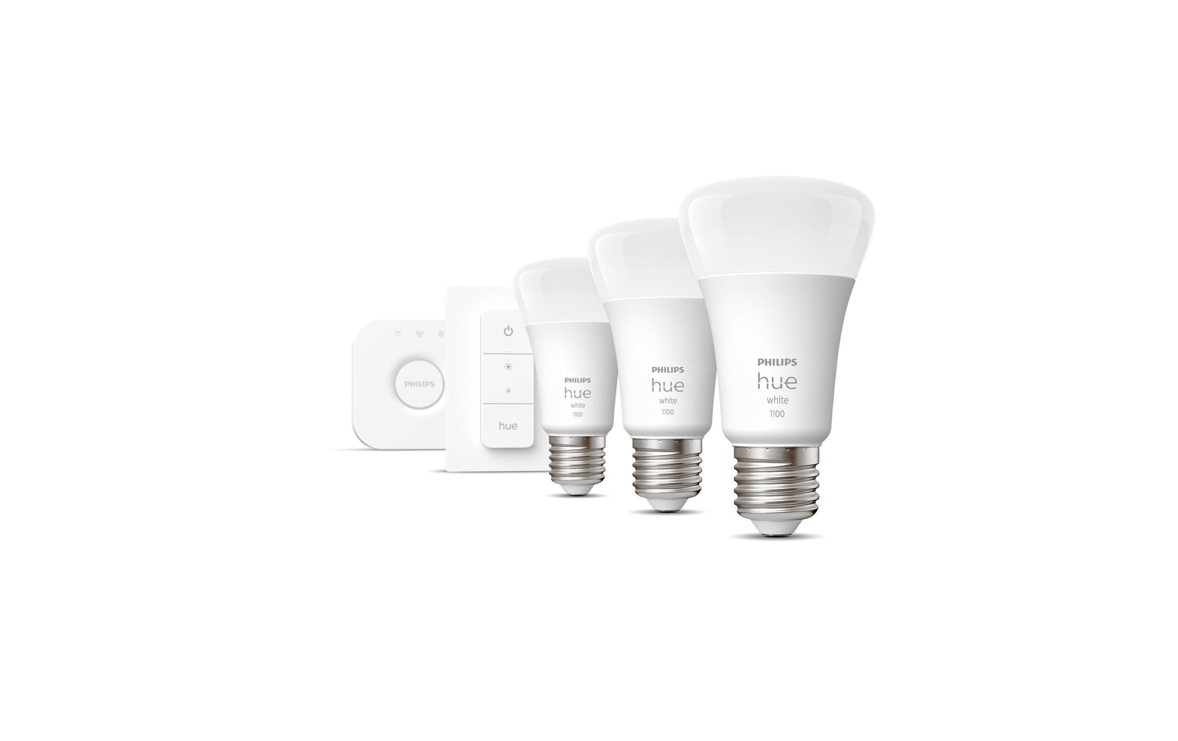 Philips Hue Spezialleuchtmittel »White, 3 x E«, E27, Warmweiss