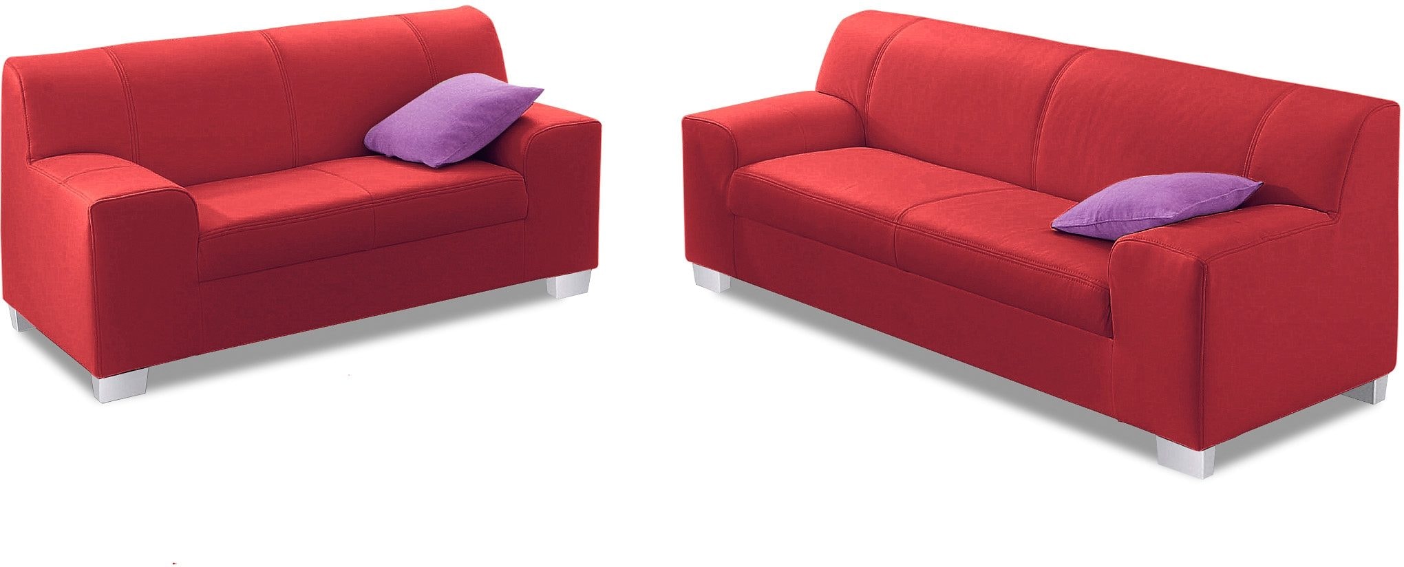 DOMO collection Polstergarnitur "Amando zeitlos und modern, komfortabel" Spar-Set, bestehend aus 2er- und 3er-Sofa
