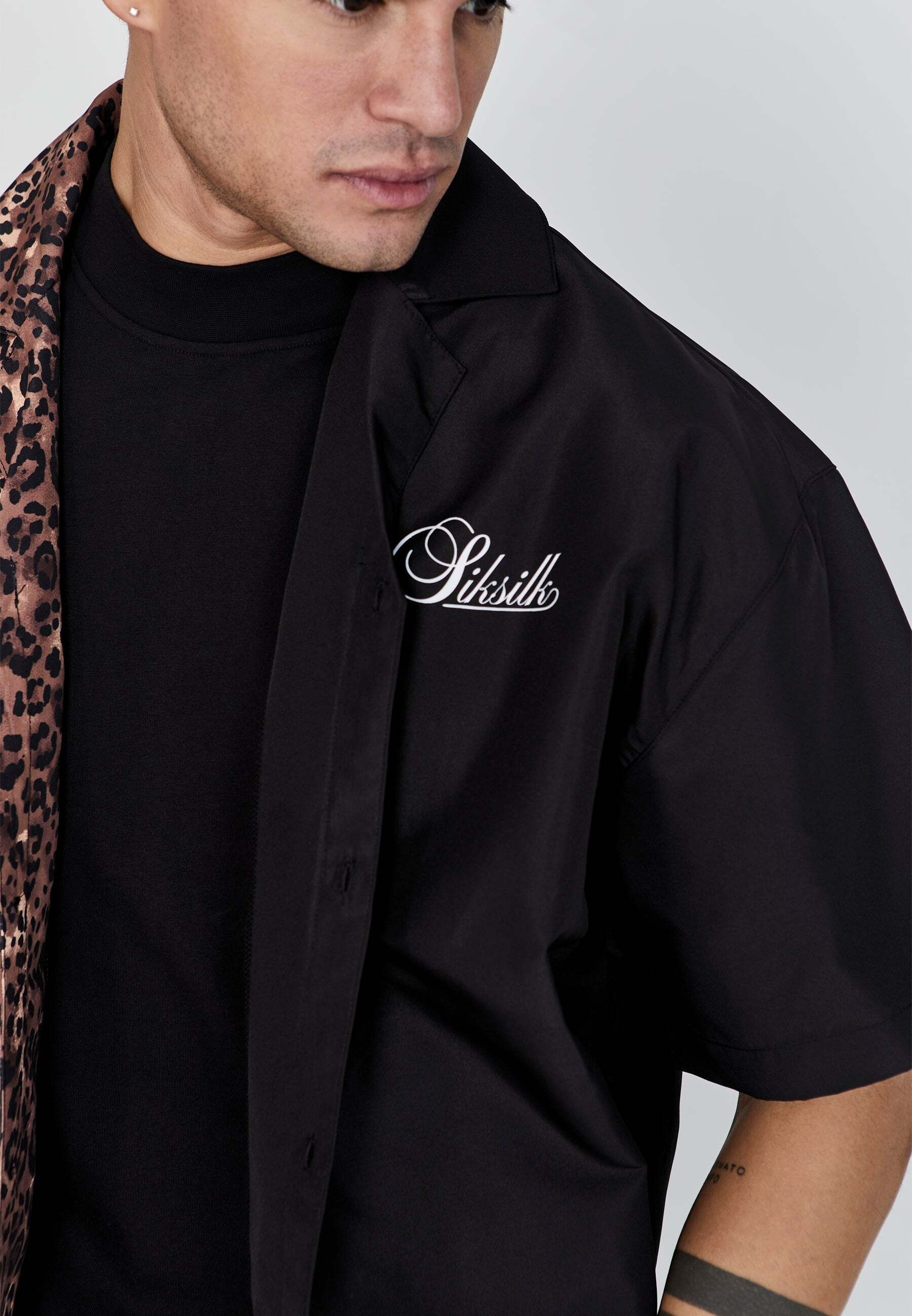 Siksilk Kurzarmhemd »Siksilk Shirt Animal Print Shirt«