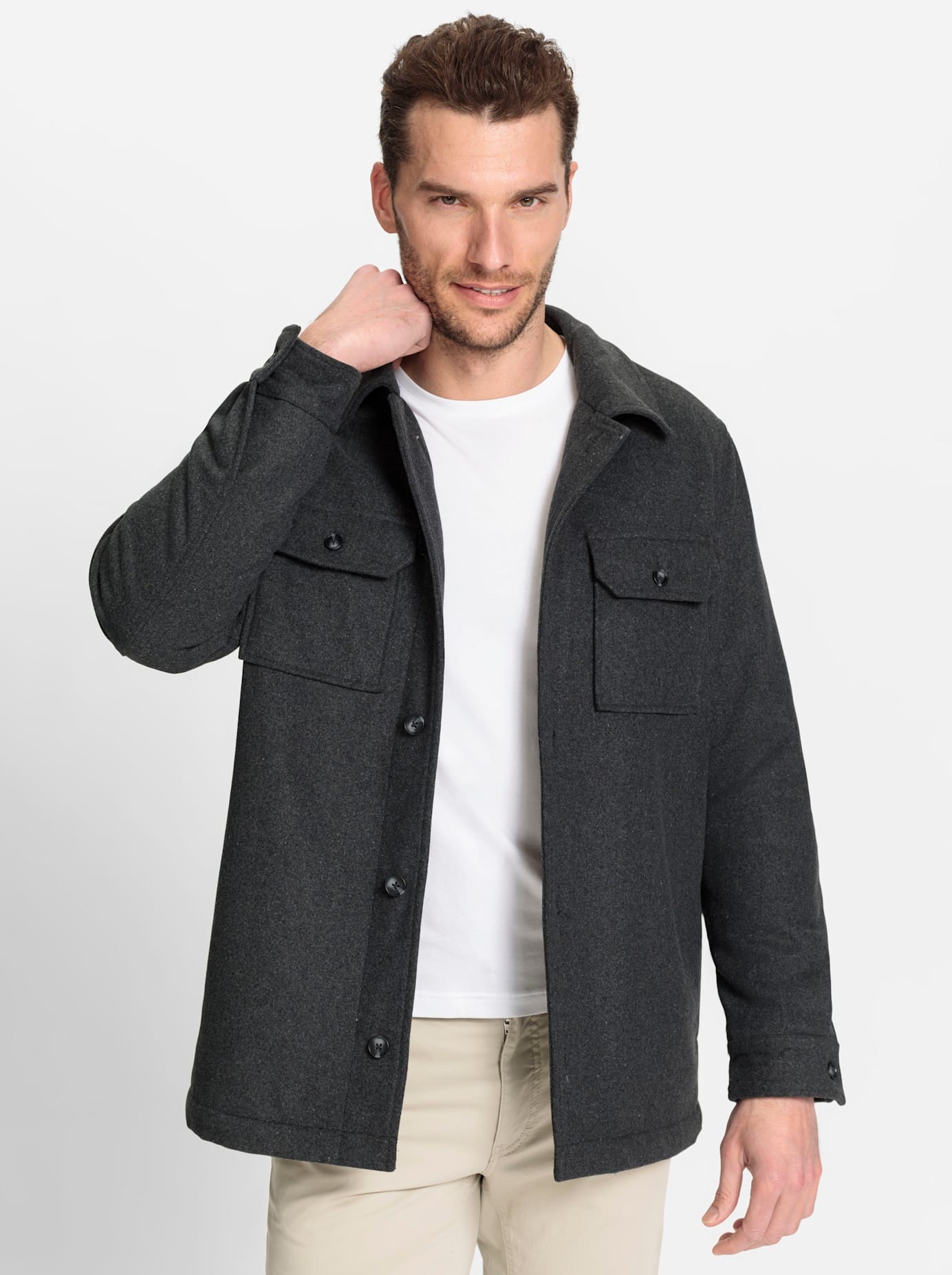 Marco Donati Langjacke ohne Kapuze