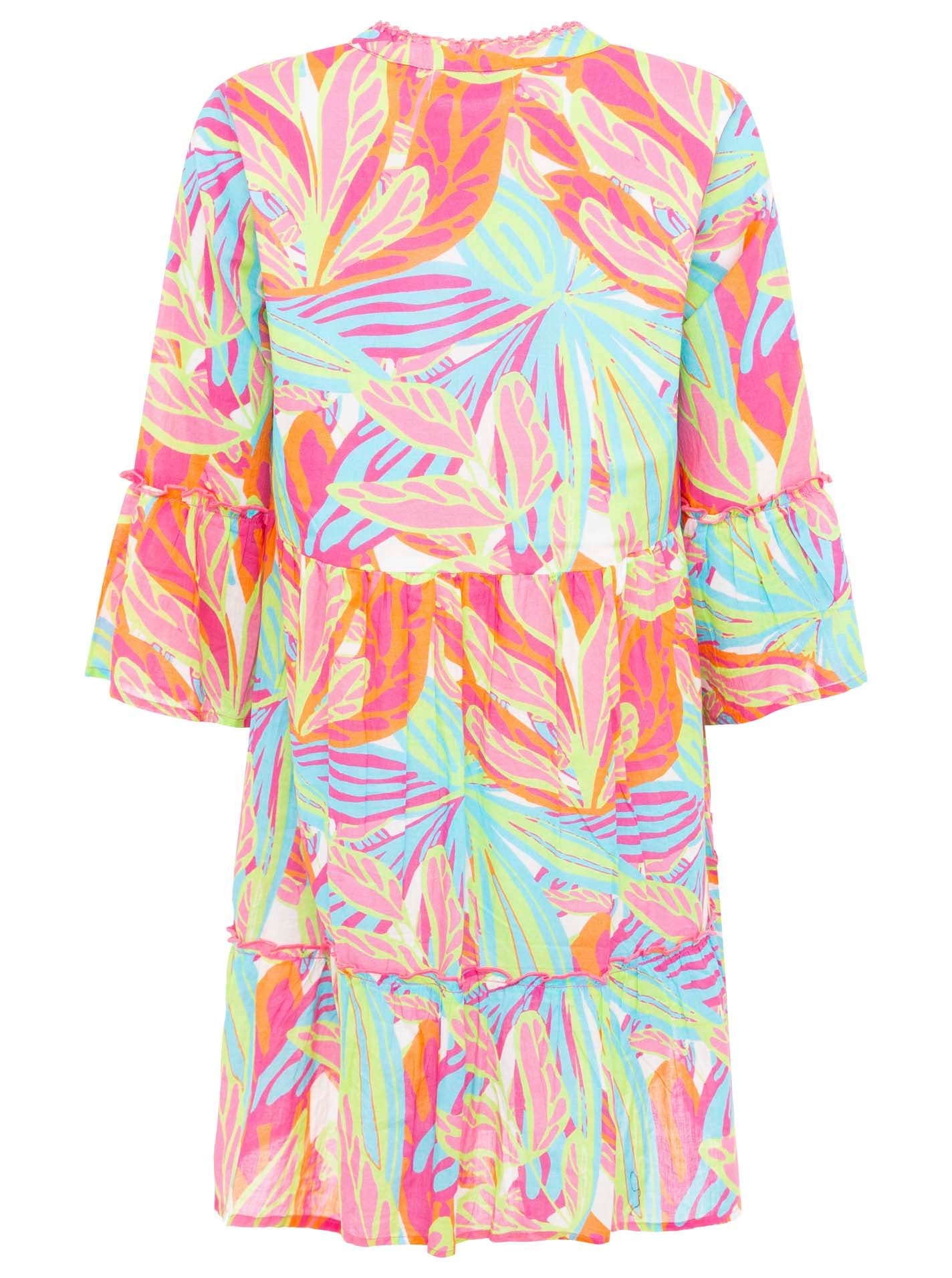 Zwillingsherz Sommerkleid »"Power Farben"«, mit Tasseln, Trompeten Ärmeln und Eingriffstaschen