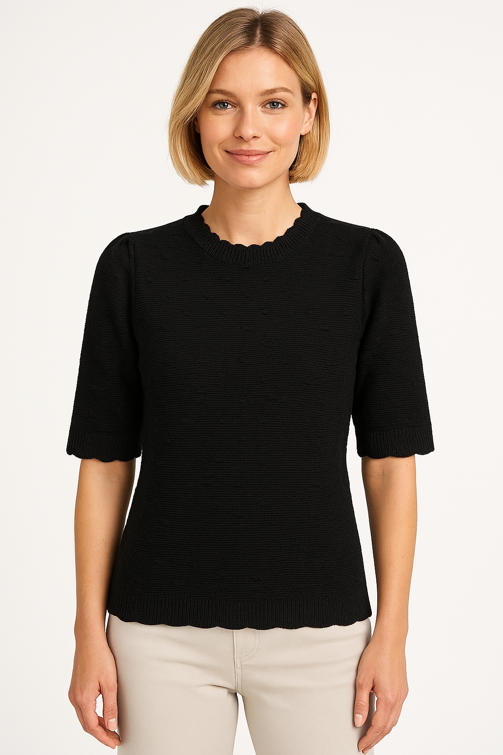 ONLY Strickpullover »ONLKATIA SS STRUCTURE O-NECK CC KNT«