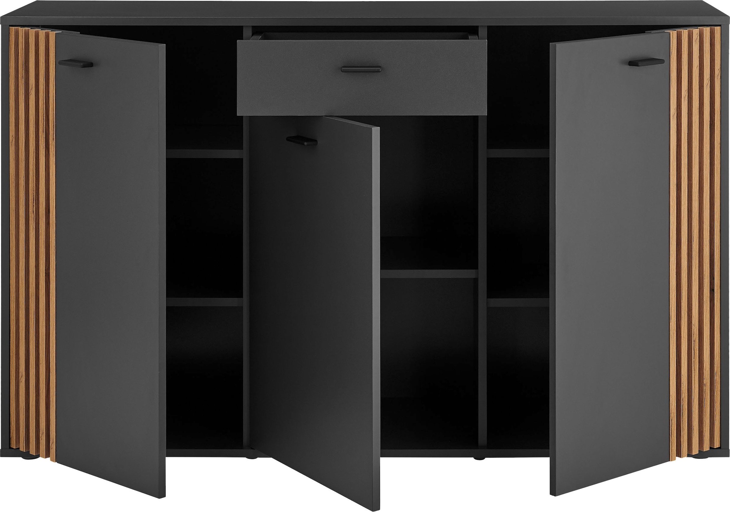 HBZ Sideboard »Dublin Kommode, BxHxT 140x86x38cm«, (1 St.), Breite 140cm, Softclose, Metallgriffe