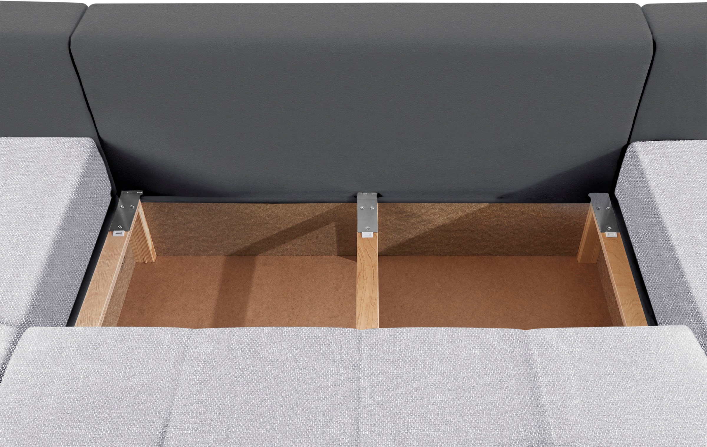COLLECTION AB Wohnlandschaft »Josy XXL U-Form, B: 333 cm, mit 2 Recamieren 77 & 97 cm«, mit Bettfunktion, Bettkasten & 2 Zierkissen, Federkern