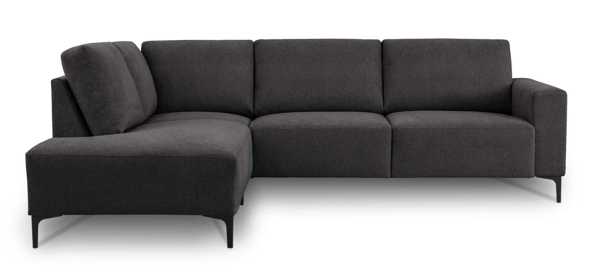 Home affaire Ecksofa »Tournon, L-Form, Breite 256 cm, Webstoff, Chenille«, Designsofa im nordischen Stil, Wellenunterfederung, Metallfüsse