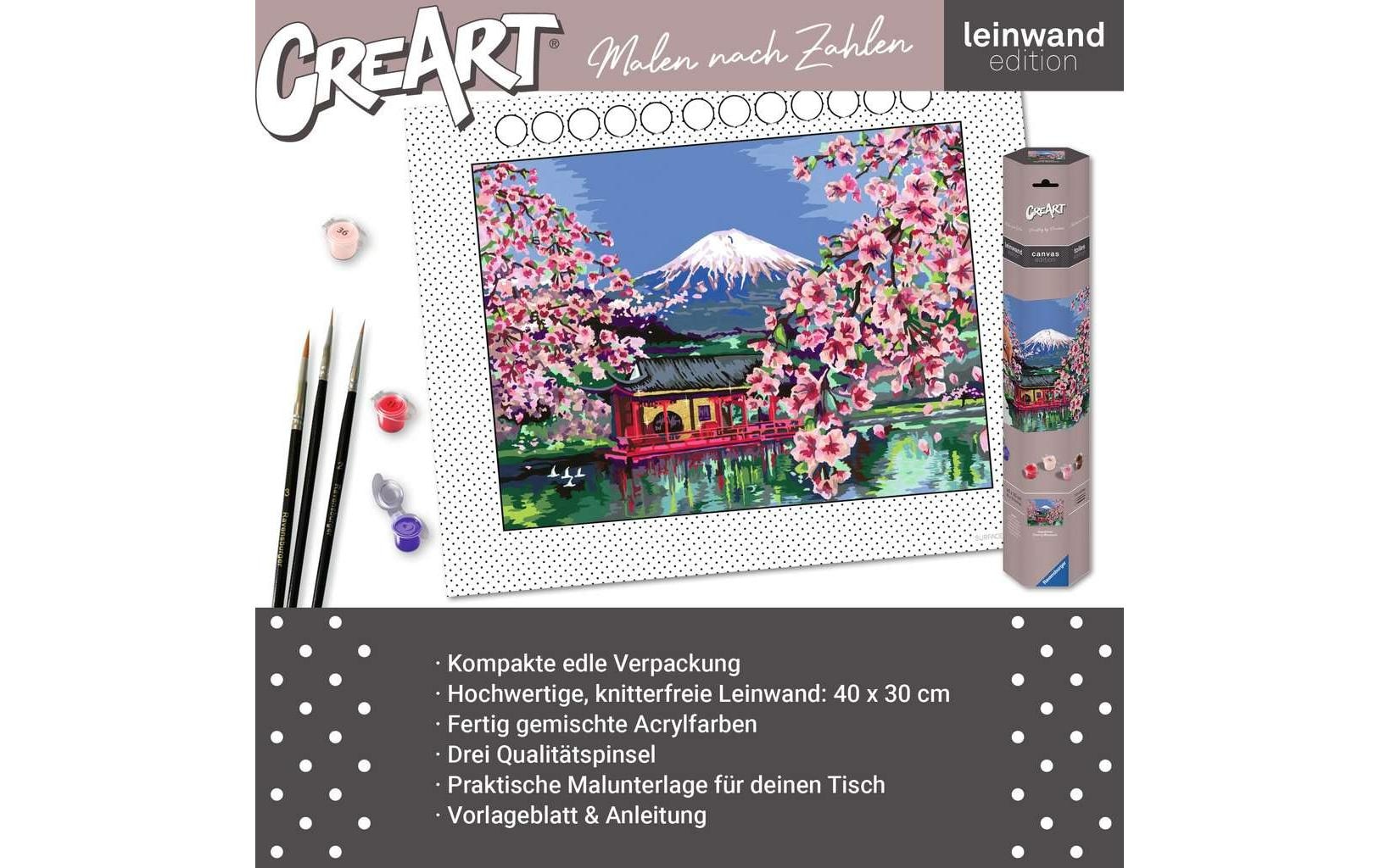 Ravensburger Malen nach Zahlen »CreArt – Leinwand Japanische Kirschblüten«