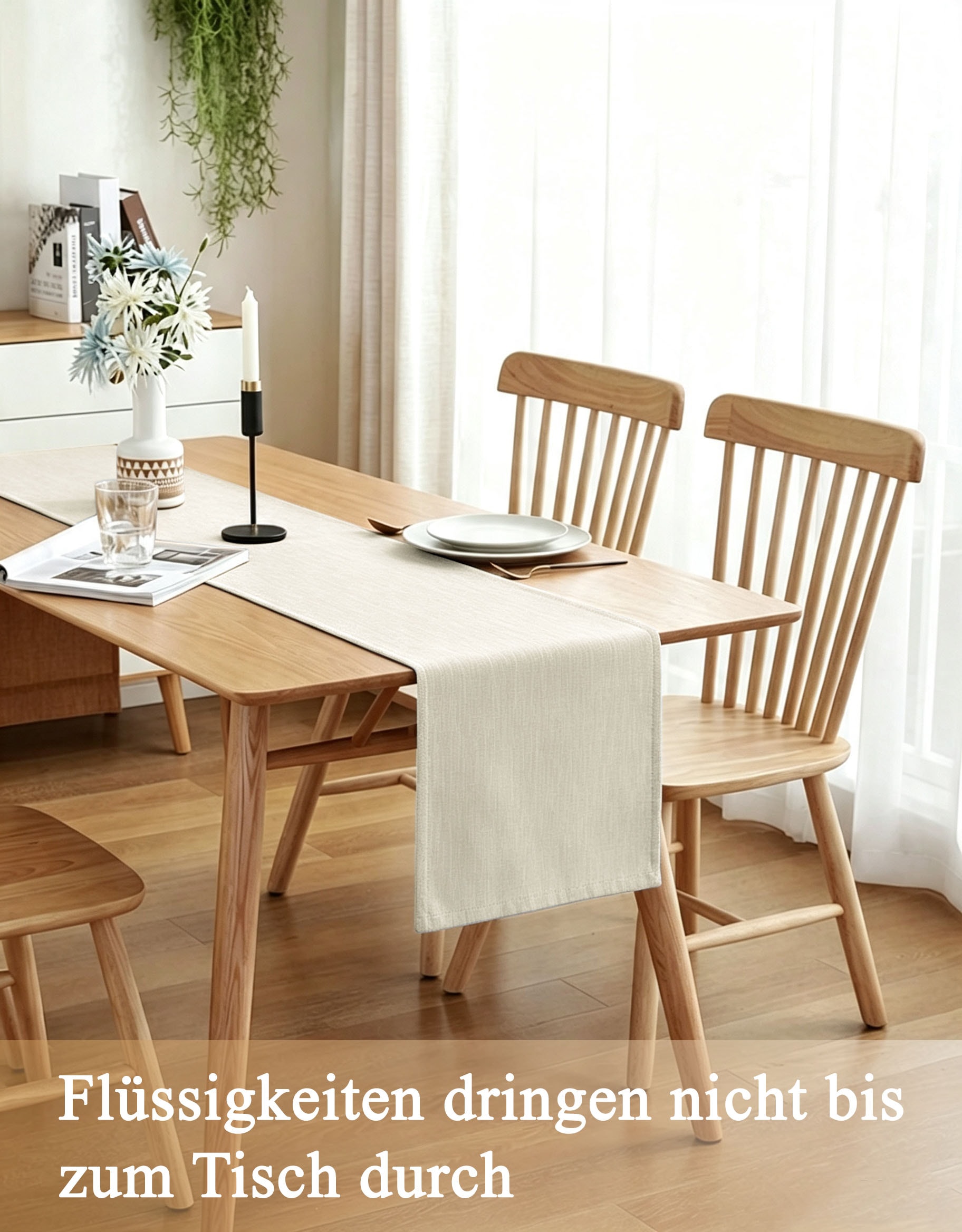 GOODproduct Tischläufer "Ozzie" Formstabil & pflegeleicht, gewebtes Design, uni, Dekoration, Esszimmer