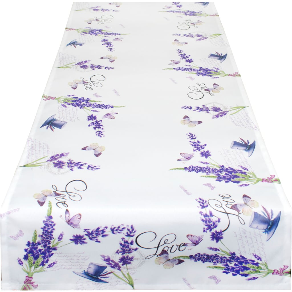 Delindo Lifestyle Tischläufer »Lavendel ZWEIGE«, (1 St.)