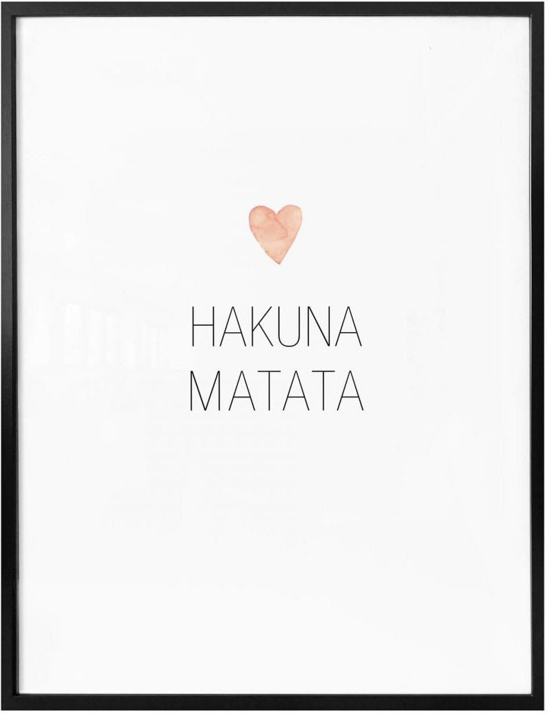 Wall-Art Poster »Hakuna Schriftzug, Poster, Jelmoli-Versand Bild, (1 online | Wandbild, Wandposter Matata«, St.), shoppen