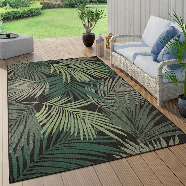 Paco Home Teppich »Ostende 534«, rechteckig, Flachgewebe, Motiv  Palmenblätter, In- und Outdoor geeignet, Wohnzimmer online kaufen |  Jelmoli-Versand