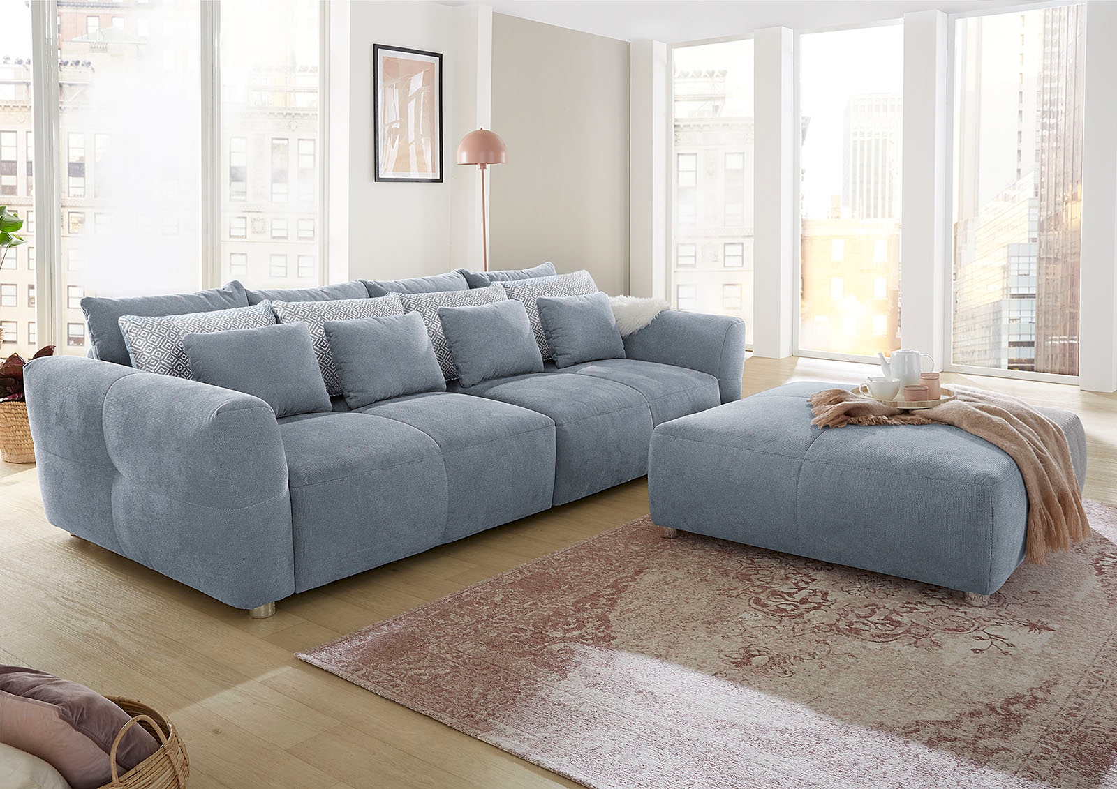 ❤ INOSIGN Big-Sofa, mit Shop im Jelmoli-Online Sitzkomfort für trendigen kuscheligen, im Federkernpolsterung ordern angenehmen Design