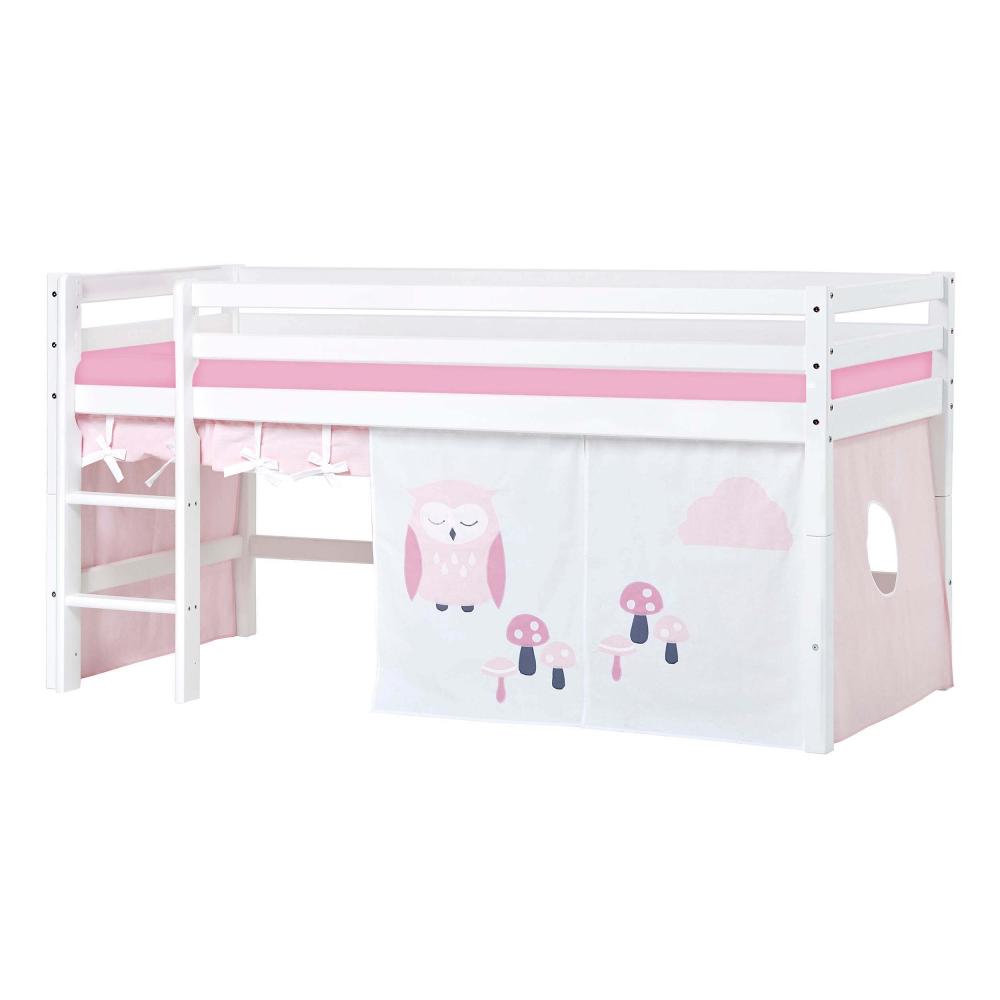 Hoppekids Hochbett »ECO Dream, Kinderbett, Spielbett, Halbhohes Bett aus Massivholz« inkl. Vorhang-Set Creator, Bettgrösse & Matratze wählbar