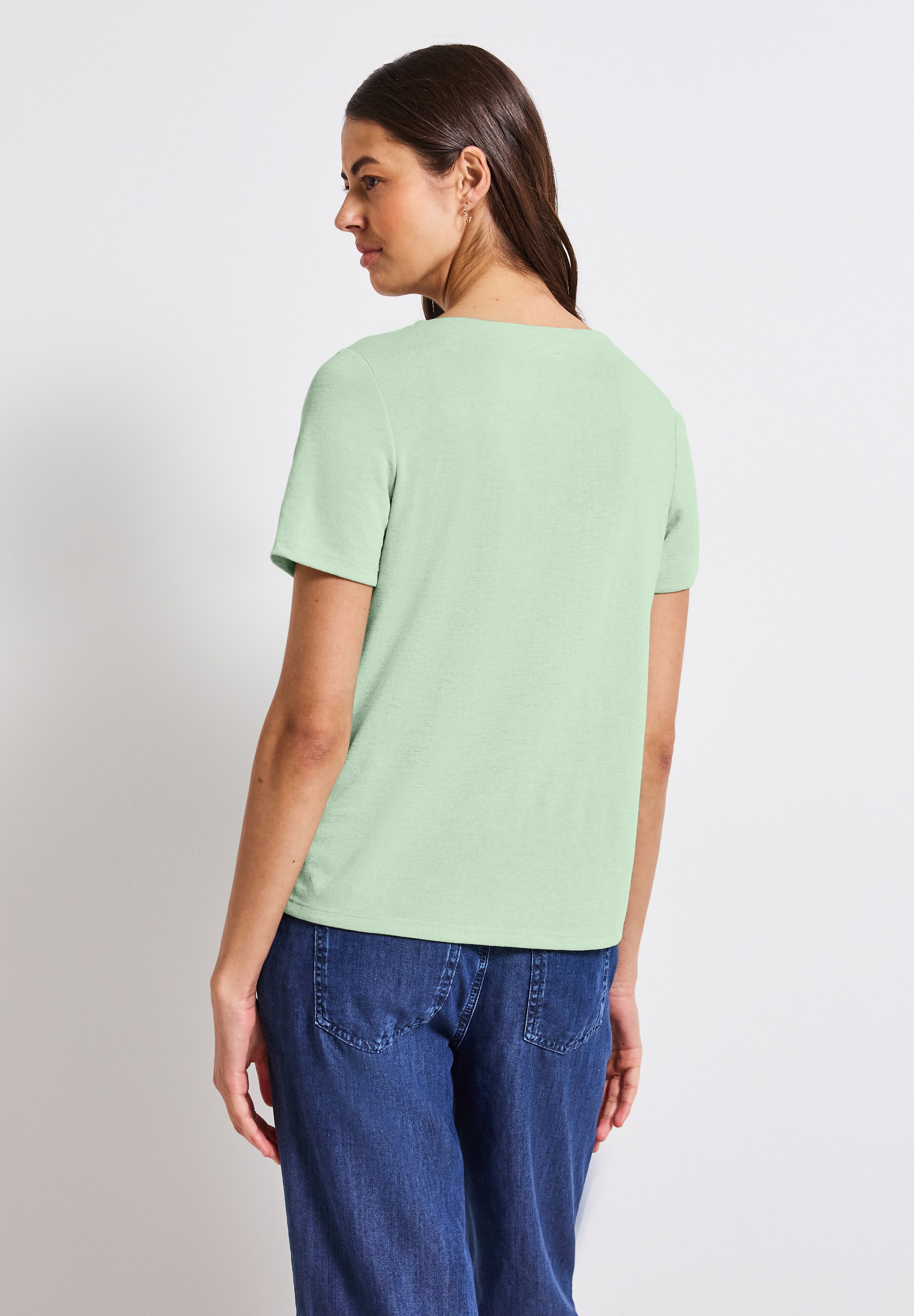 STREET ONE T-Shirt, mit Häkel-Details und Viskose