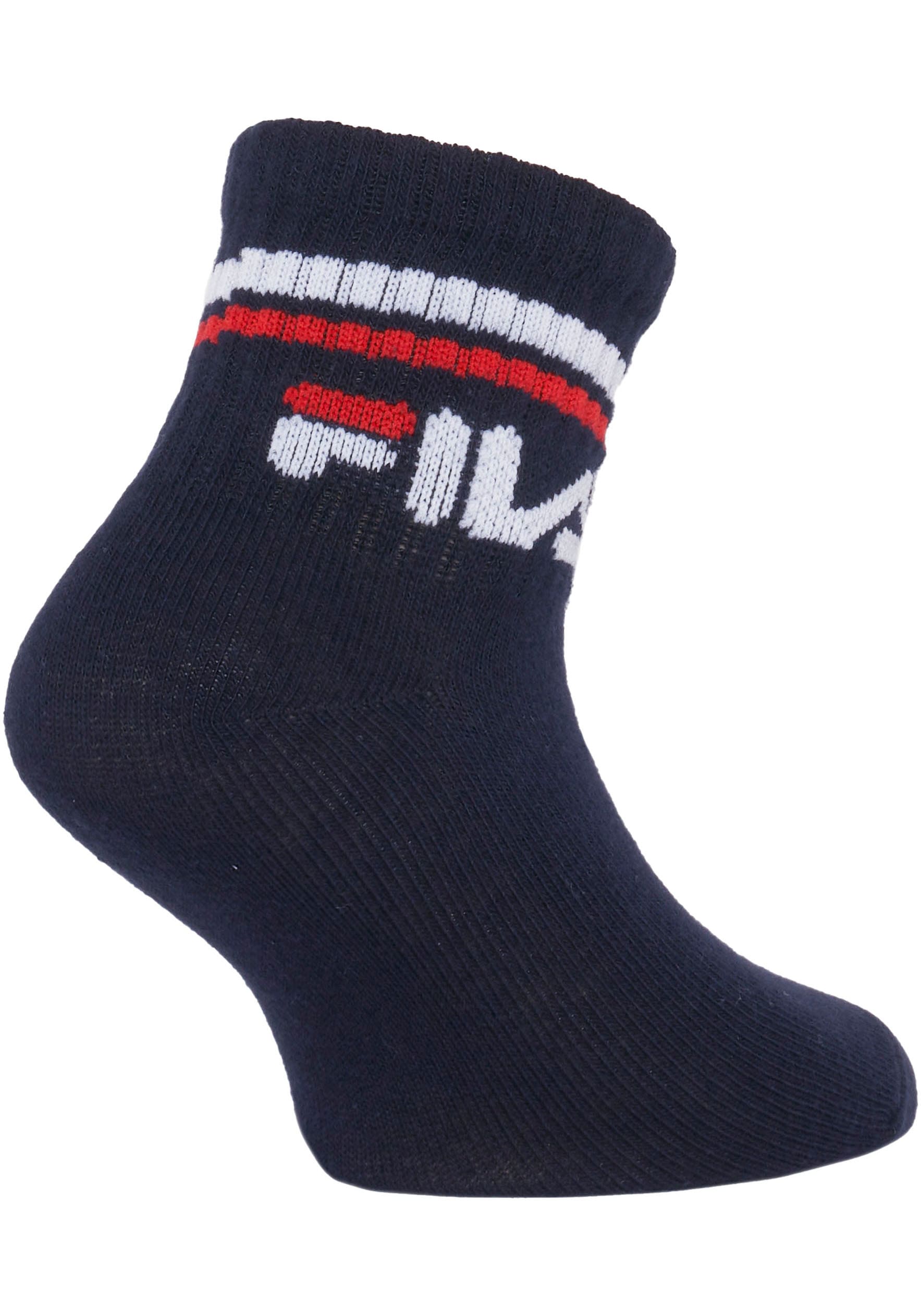 Fila Kurzsocken, (6er Pack), mit eingestricktem Logo im Bündchen, Kindersocken