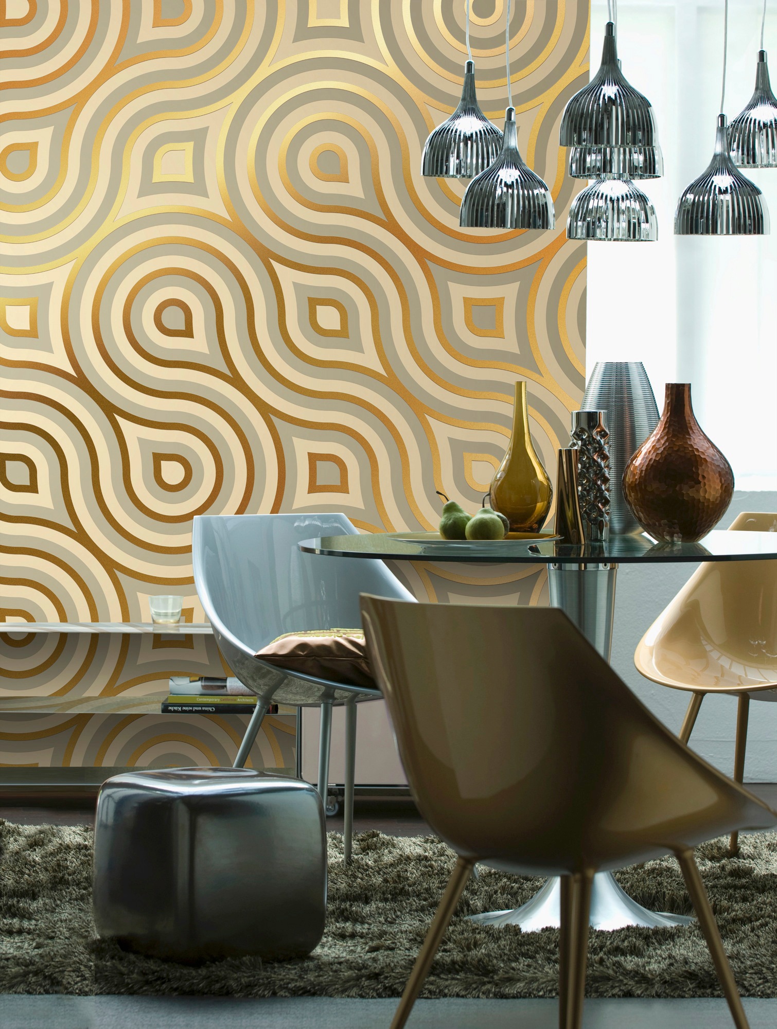 Komar Fototapete »Meander - Grösse 368 x 254 cm«, bedruckt, Wohnzimmer, Schlafzimmer