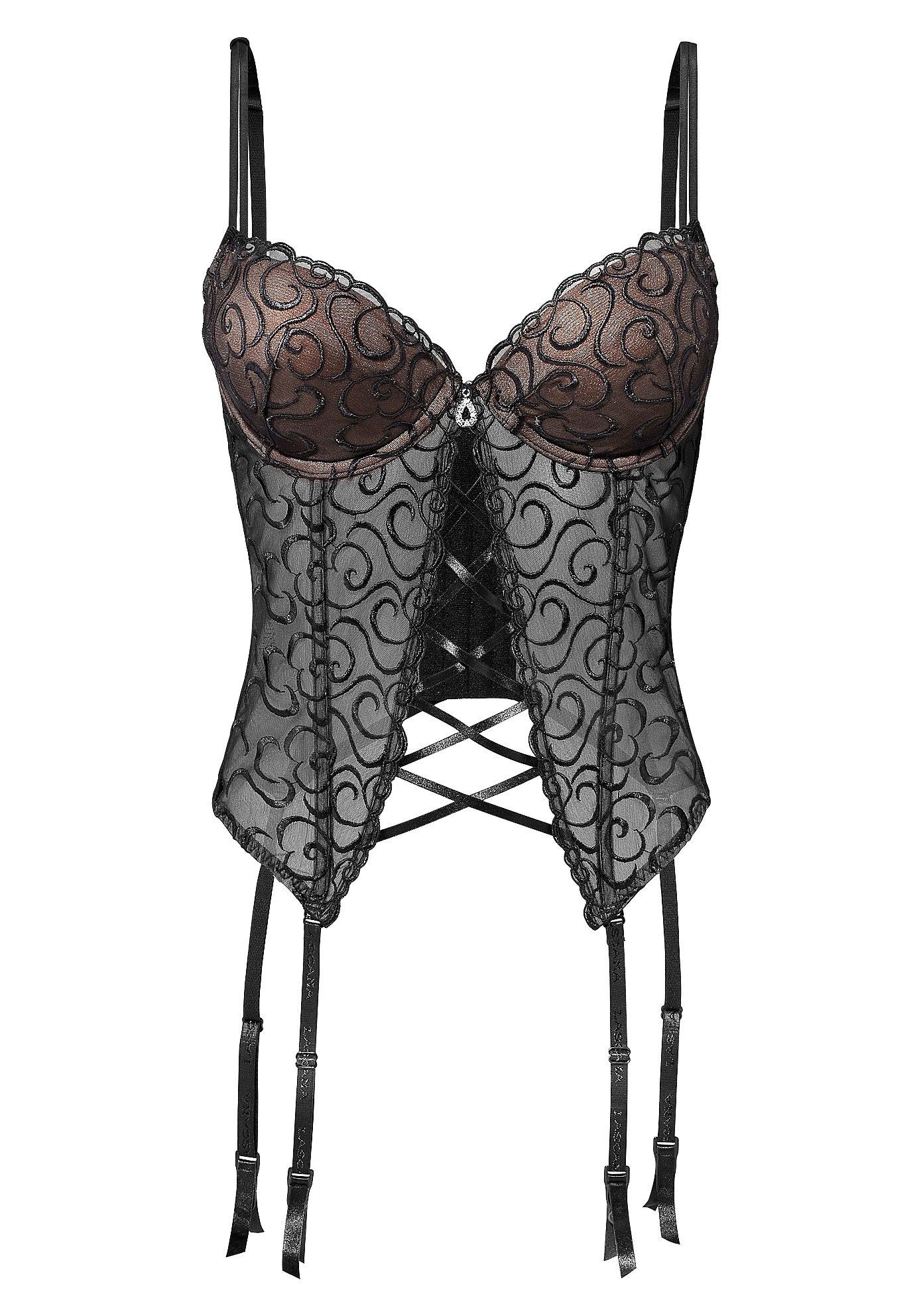 Lascana Corsage Mit Push Up Und Aufregender Stickerei Sexy Dessous Ordern Im Jelmoli Online Shop 