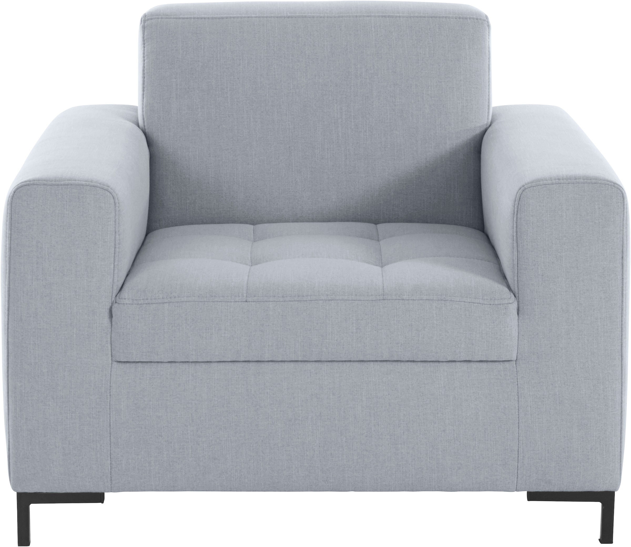 GOODproduct Sessel »Grazzo Loungesessel, moderne Sitzheftung, bequemer Einzelsessel«, hochwertige Stoffe aus recyceltem Material, Steppung im Sitzbereich