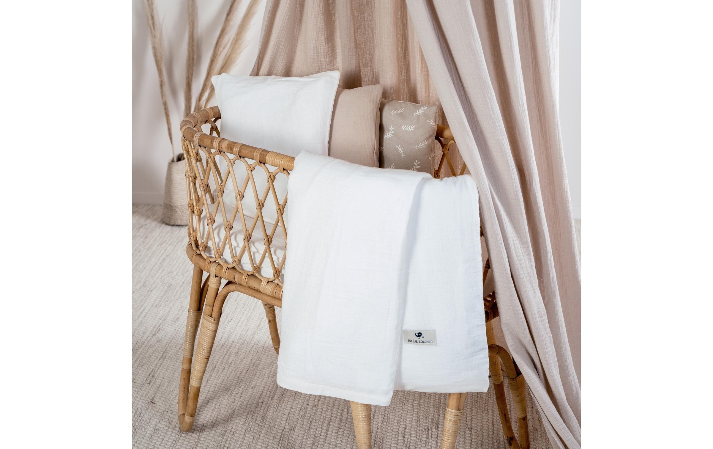 Julius Zöllner Kinderbettwäsche »Musselin Ivory 100 x 135 + 40 x 60 cm«