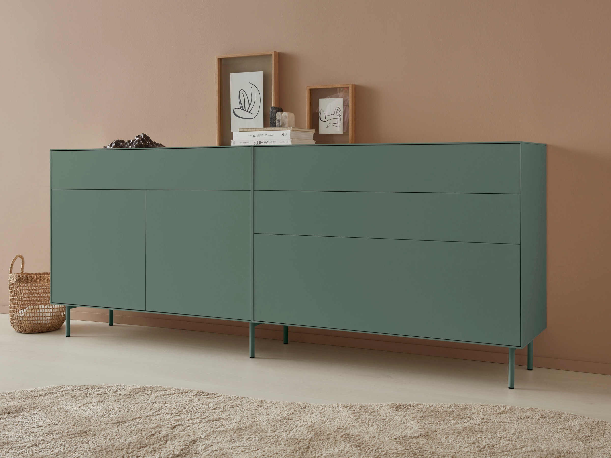 LeGer Home by Lena Gercke Sideboard »Essentials«, Breite: 112cm, MDF lackiert, Push-to-open-Funktion