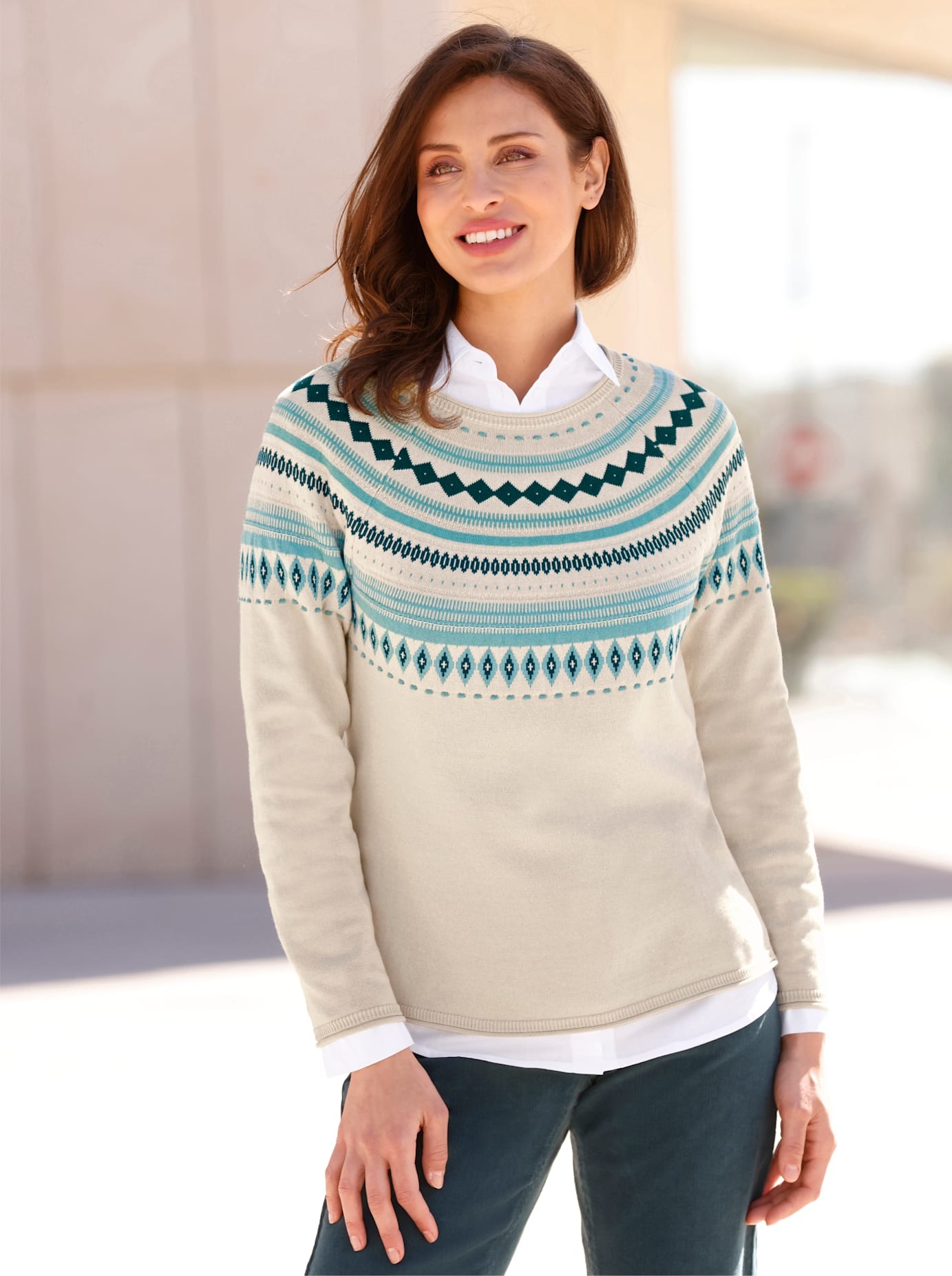 Inspirationen Norwegerpullover »Pullover«