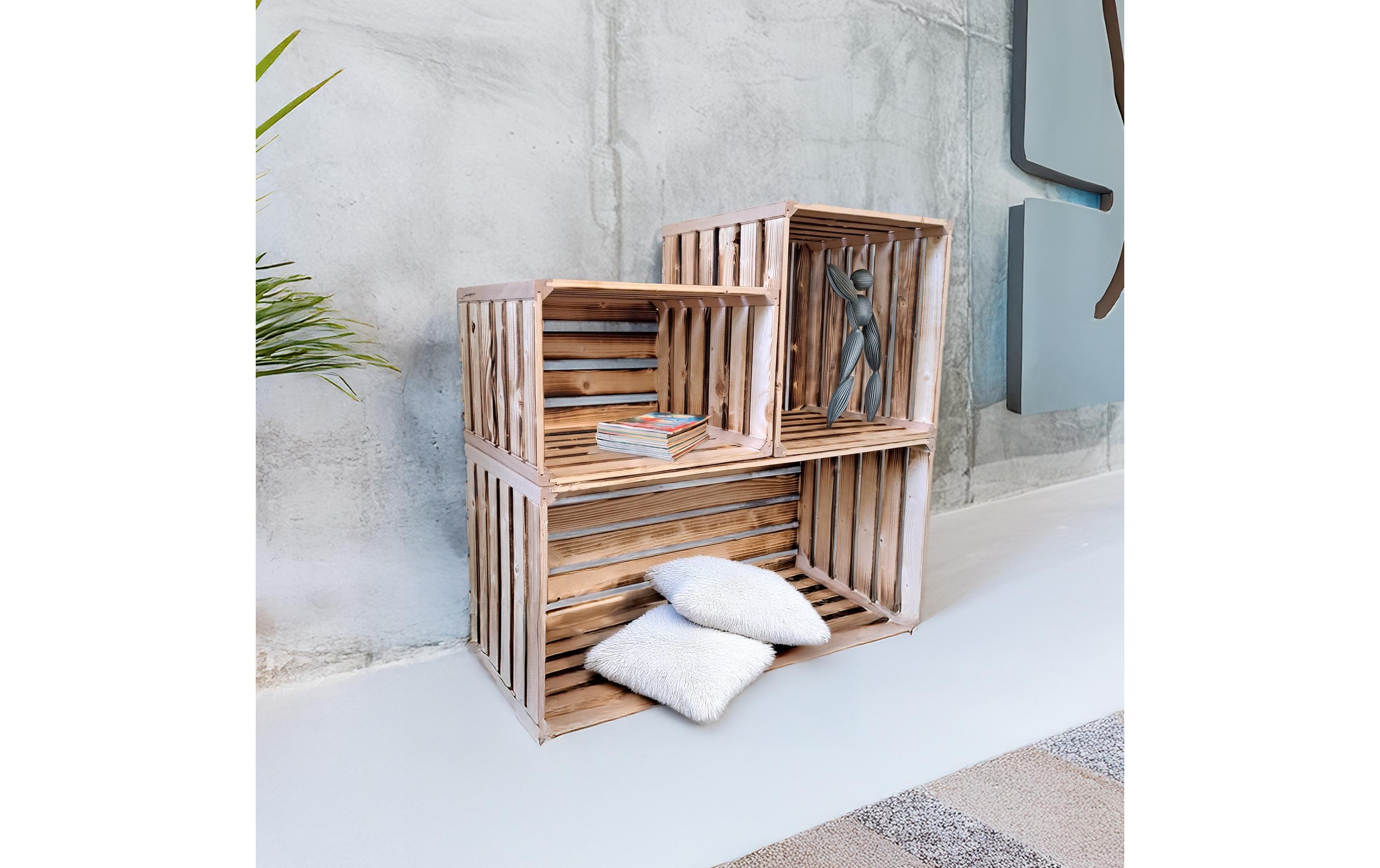 Holz Zollhaus Regal »Holzharasse 35 x 70 x 32 cm«
