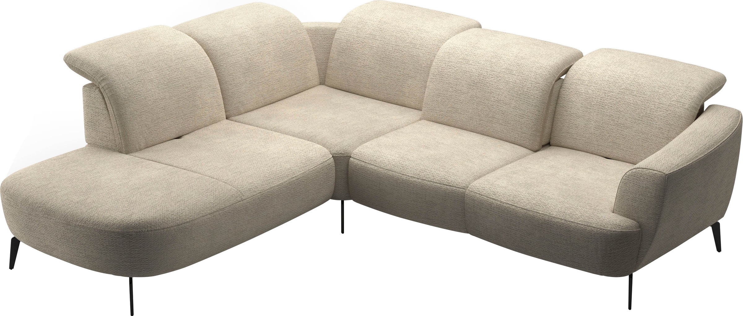 sit&more Ecksofa »Zoe«, ink.Sitztiefenverstellung, wahlweise mit Kopfteilverstellung