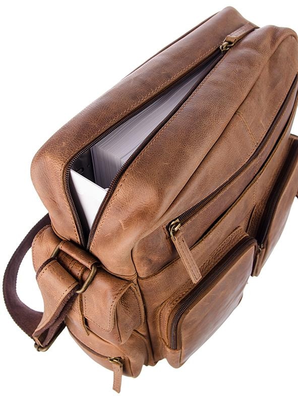 Messenger Leder GreenLand »Montenegro«, shoppen mit Vortaschen echtem Bag online | Nature aus praktischen Jelmoli-Versand