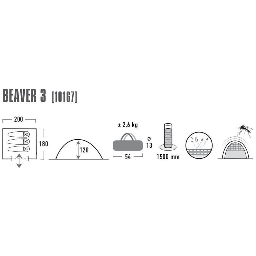 High Peak Kuppelzelt »Zelt Beaver 3«, 3 Personen