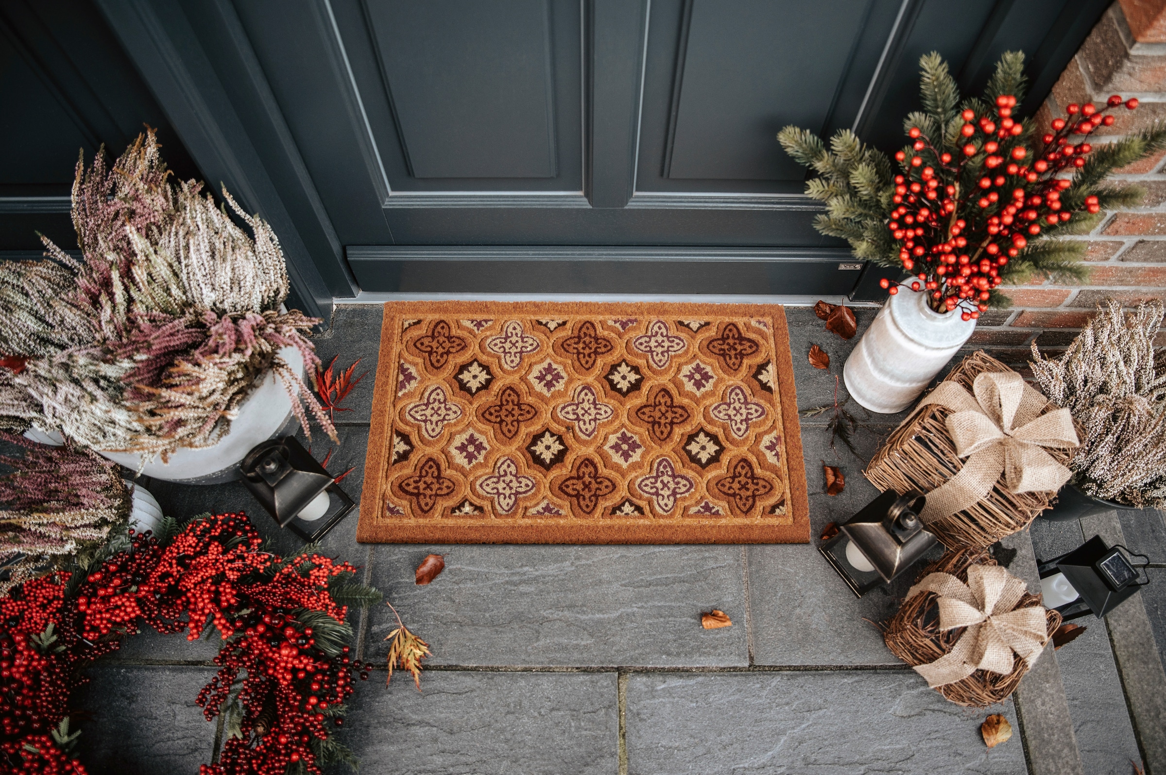 HANSE Home Fussmatte »Mix Mats Kokos Moroccan Tiles, Türmatte«, rechteckig, 15 mm Höhe, Strapazierfähig, pflegeleicht, robust, wetterfest, UV-beständig