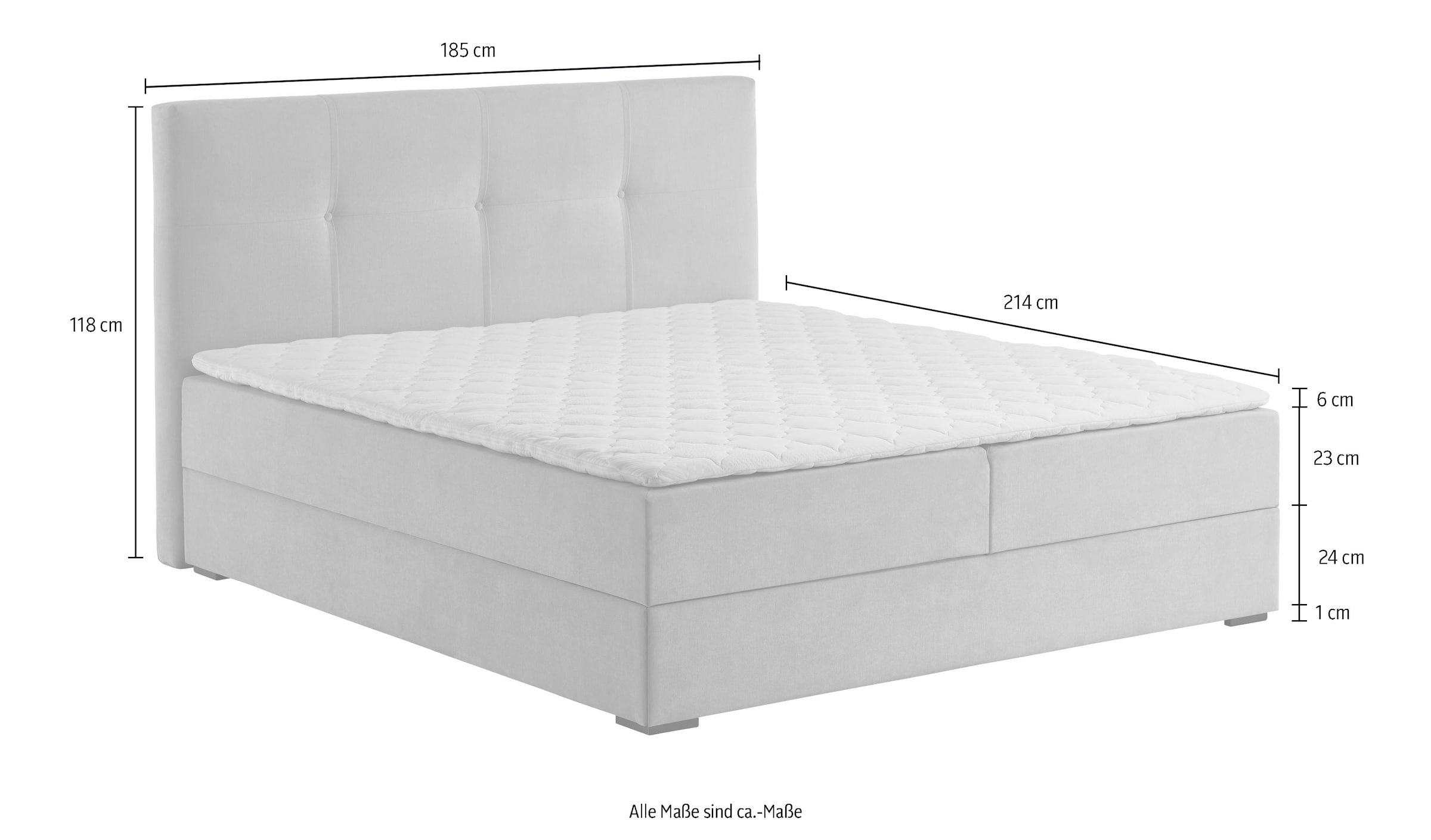 ATLANTIC home collection Boxbett »Lucy«, mit Bettkasten