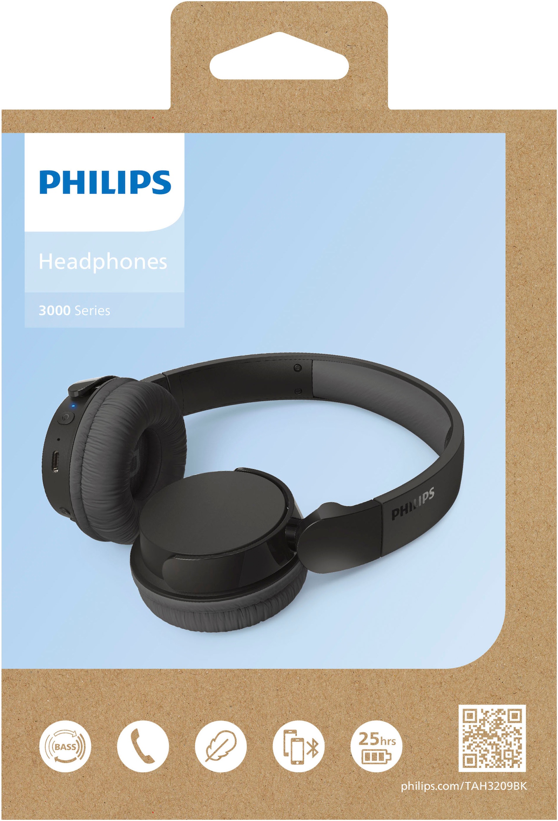 Philips wireless Kopfhörer »TAH 3209«, A2DP Bluetooth-AVRCP Bluetooth-HFP-Bluetooth, Freisprechfunktion-Geräuschisolierung-Multi-Point-Verbindung-Sprachsteuerung-kompatibel mit Siri