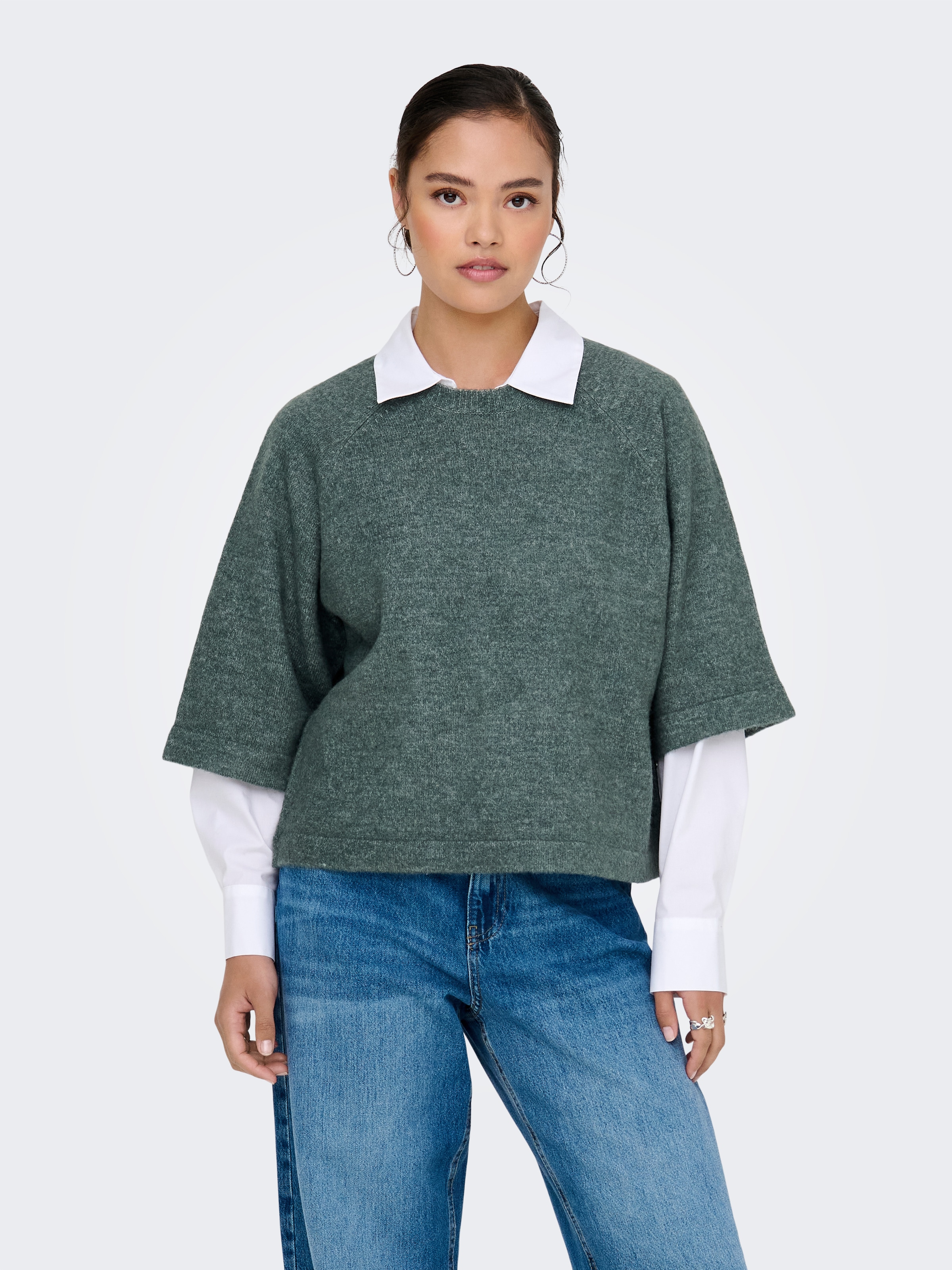 ONLY Strickpullover »ONLSIMONI 3/4 PULLOVER KNT NOOS« mit Fledermaus-Ärmeln
