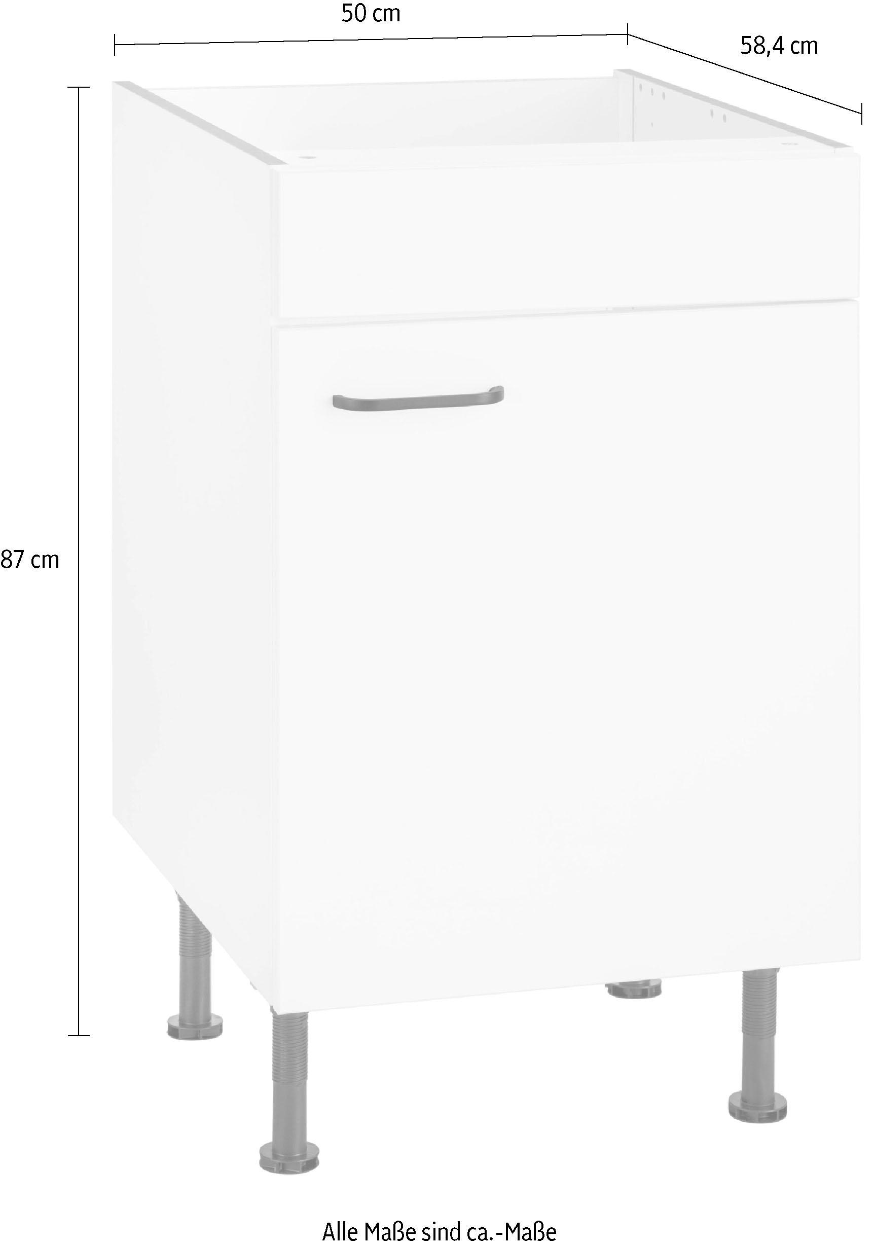 OPTIFIT Spülenschrank »Elga«, mit Soft-Close-Funktion, höhenverstellbaren  Füssen, Breite 50 cm online shoppen | Jelmoli-Versand | Spülenschränke