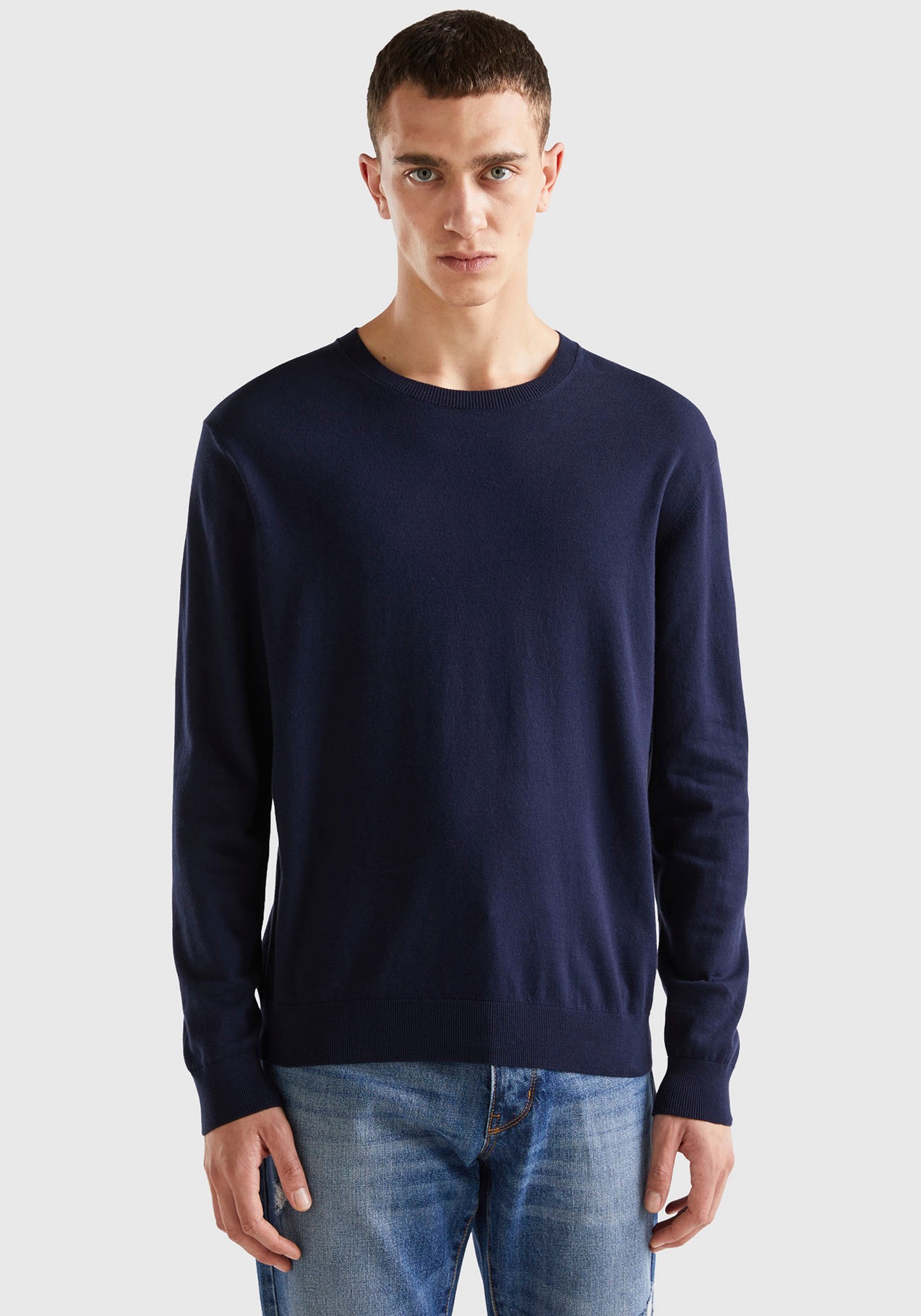 United Colors of Benetton Rundhalspullover, im cleanen Look