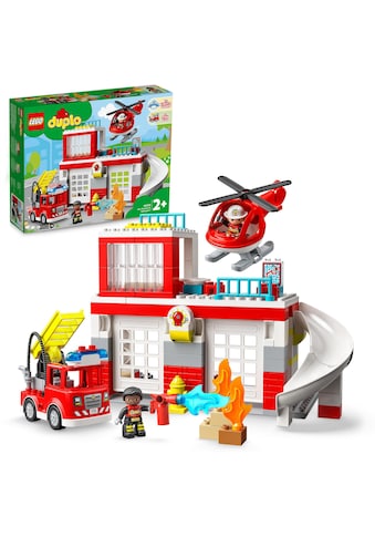 LEGO® Konstruktionsspielsteine »Feuerwehrwache mit Hubschrauber (10970), LEGO® DUPLO«,... kaufen
