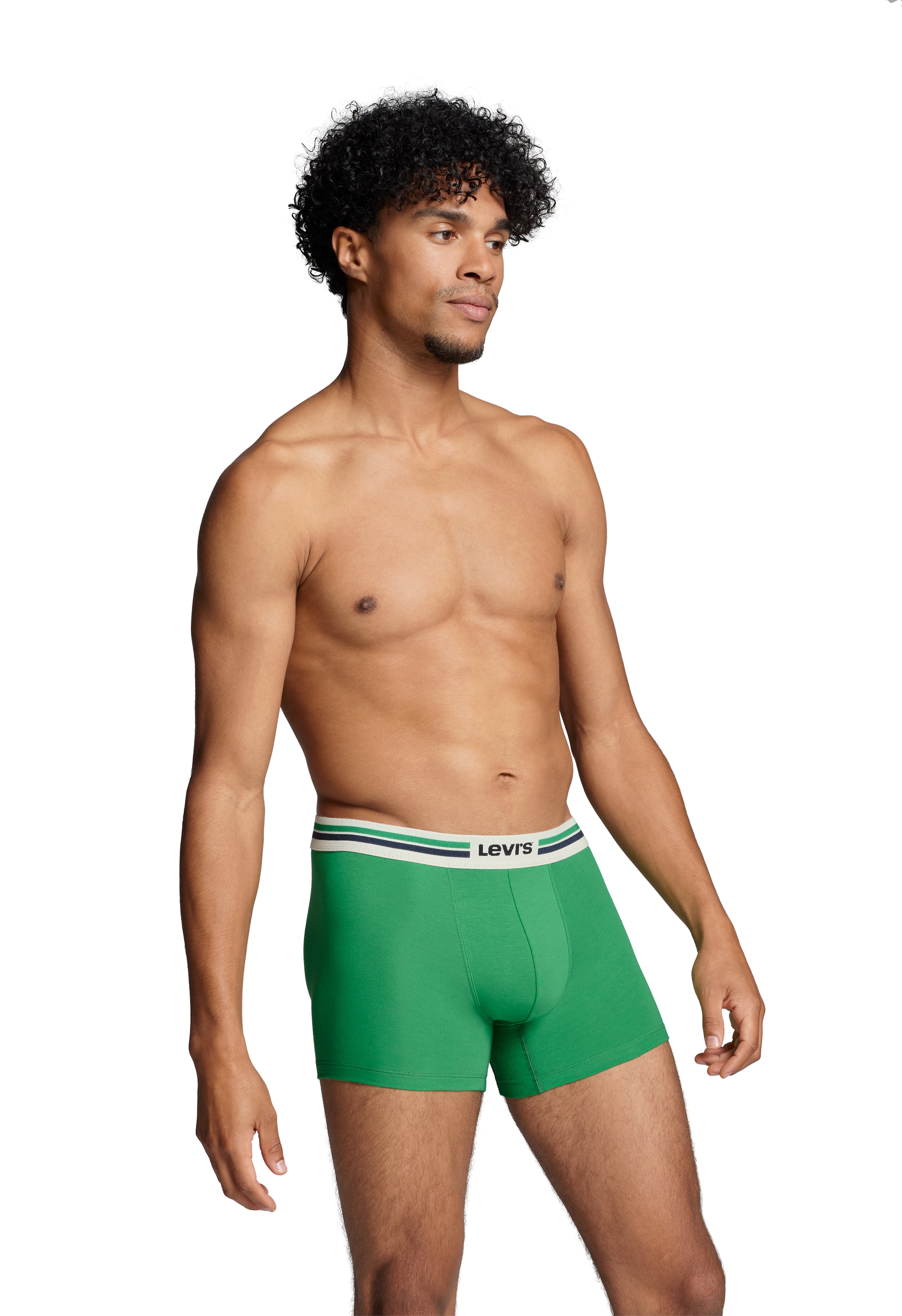 Levi's® Boxershorts »LEVIS MEN PL SPW LOGO BOXER BRIEF ORG 2P«, (2er Pack), mit breitem Logobund