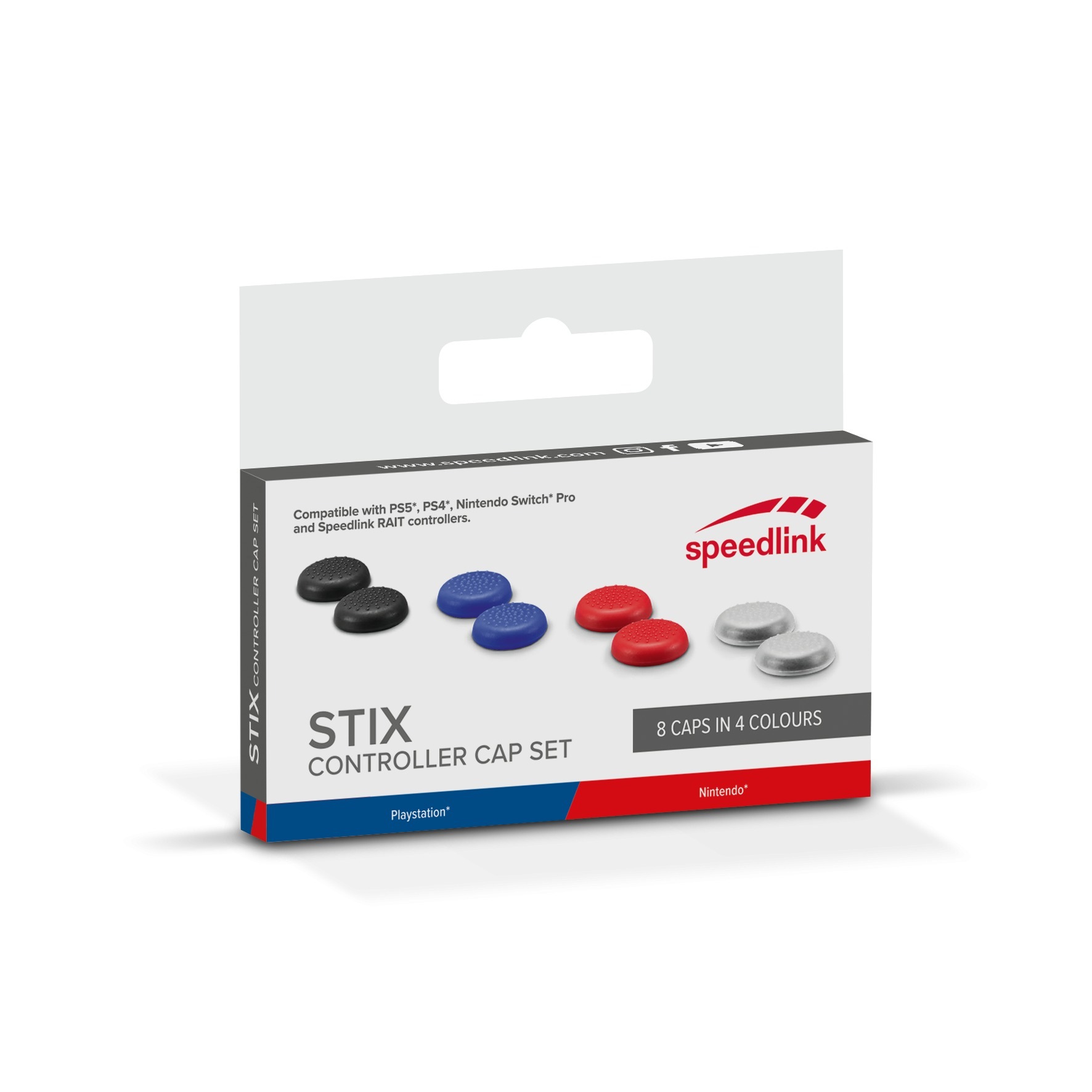 Speedlink Controller »STIX PRO Controller Cap Set«, Aufsätze für Analogsticks für PS5/PS4/Xbox Series X, 8 Kappen