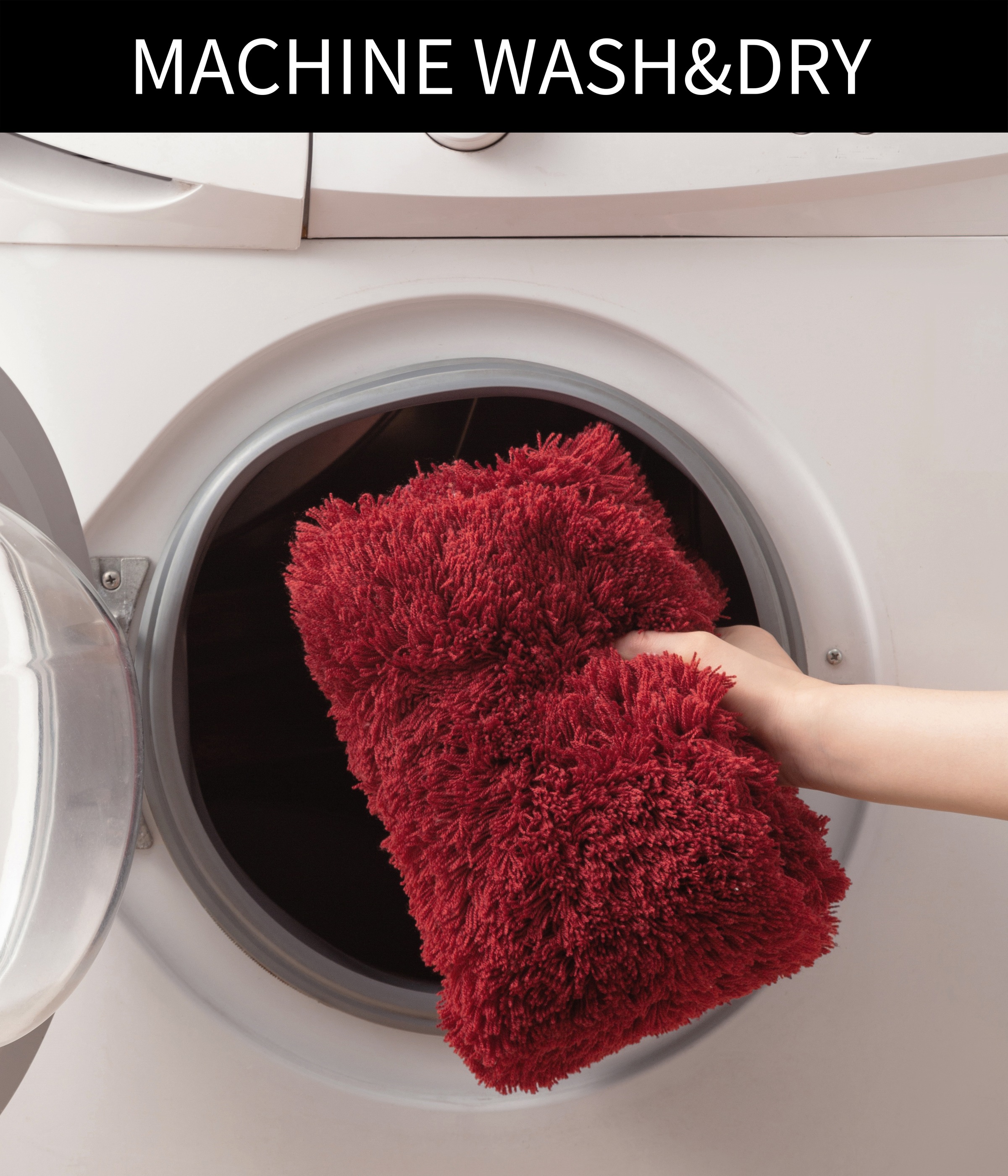 my home Badematte »Merida, Badvorleger, Badezimmer Teppich«, rutschhemmend beschichtet, fussbodenheizungsgeeignet-schnell trocknend-strapazierfähig, Badteppich, Uni Farben, rechteckig, rund & als 2-tlg. Set erhältlich