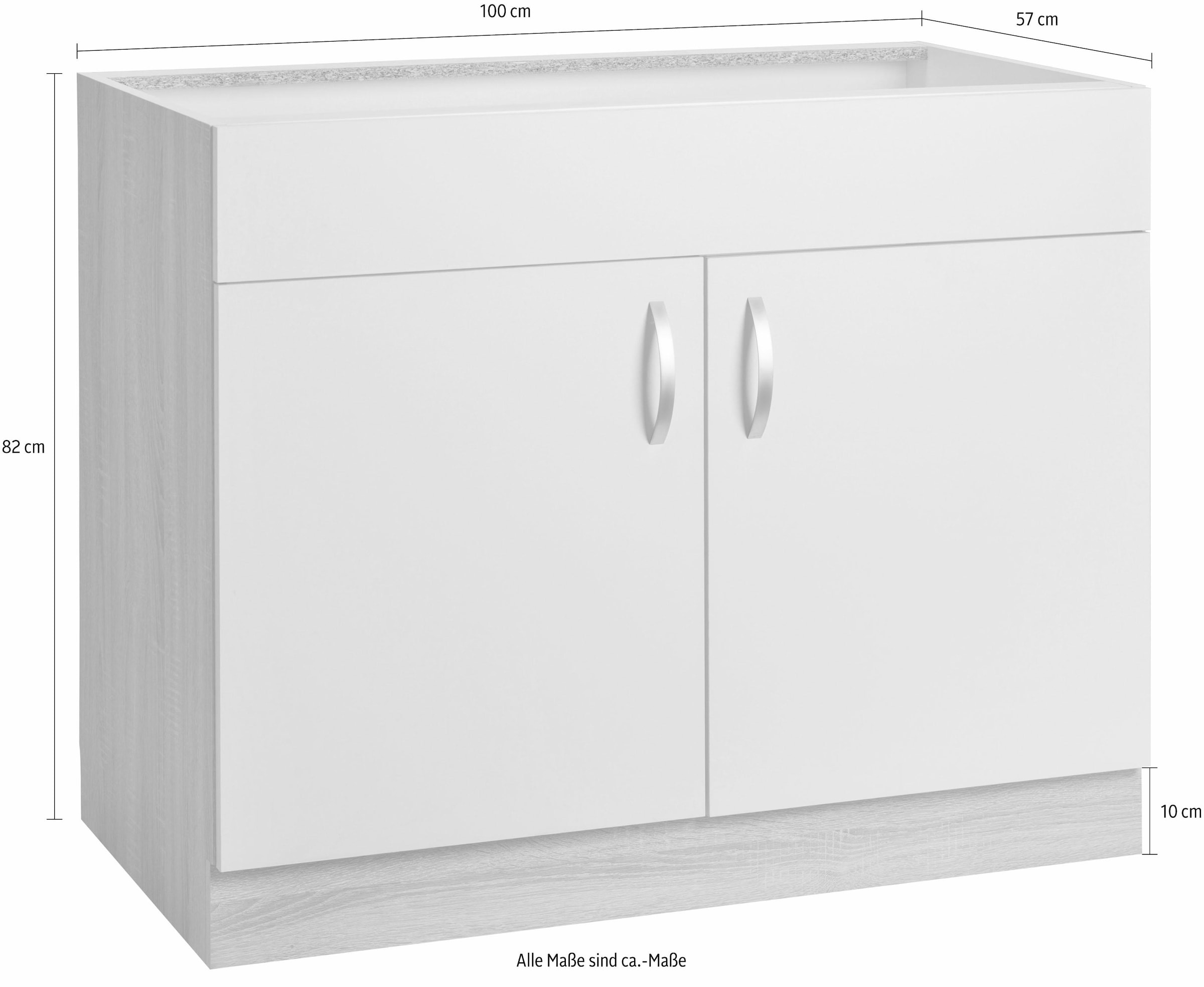 wiho Küchen Spülenschrank »Flexi«, Breite 100 cm online kaufen |  Jelmoli-Versand | Spülenschränke
