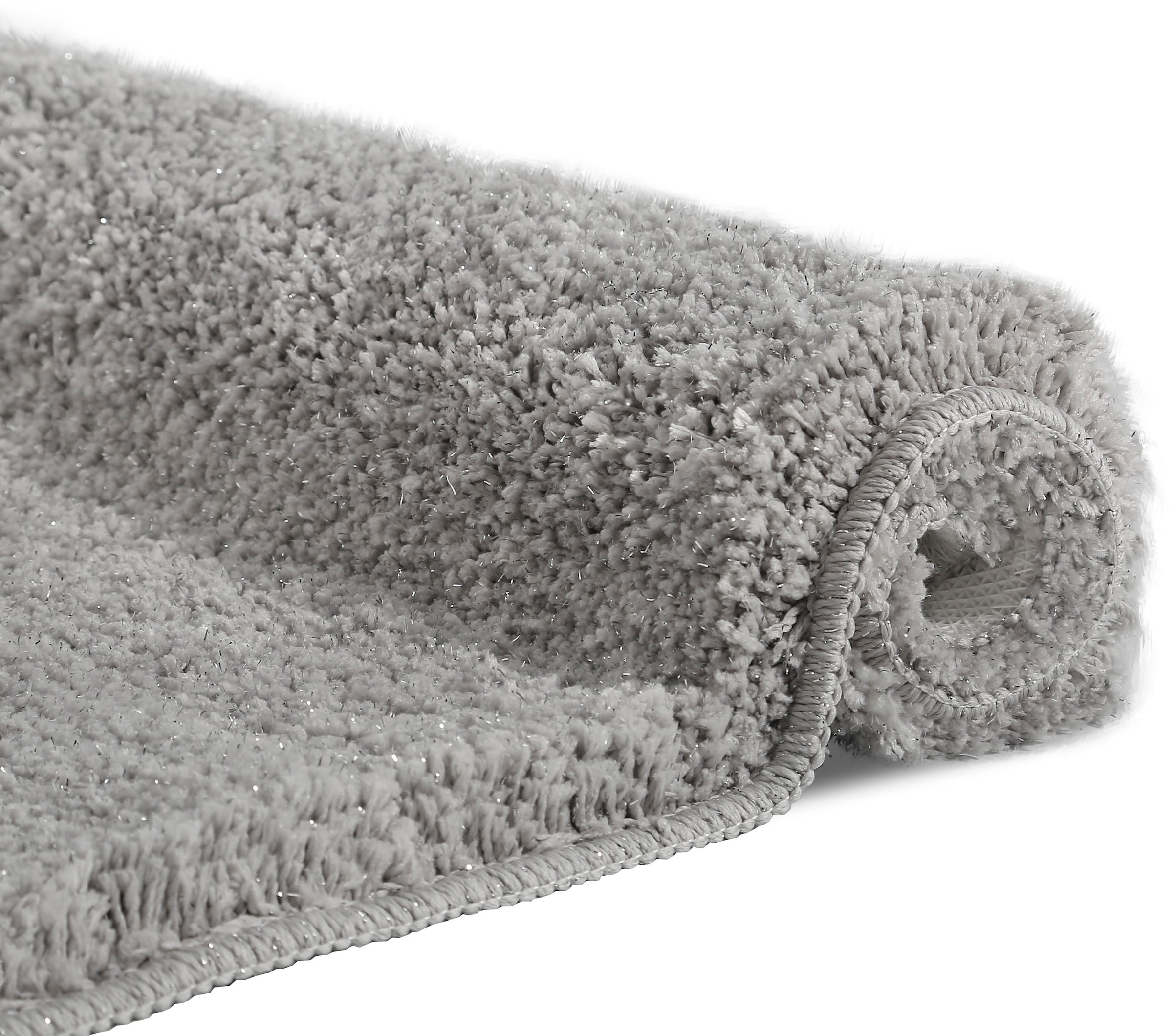 my home Badematte »Glitzer, Badvorleger, Badezimmer Teppich«, rutschhemmend beschichtet, fussbodenheizungsgeeignet-schnell trocknend-strapazierfähig, Badteppich, Akzente durch Glitzer-Garn