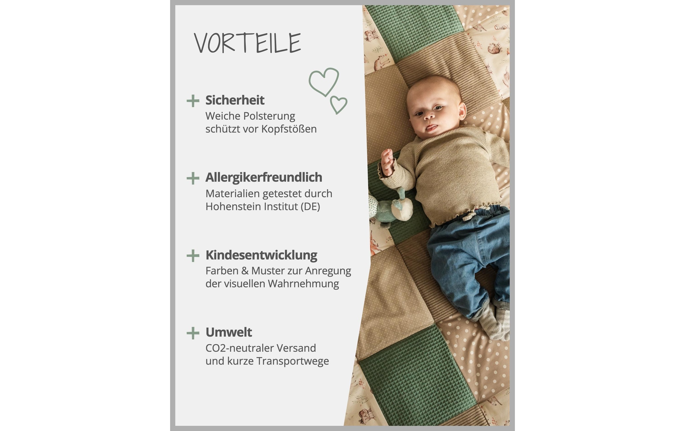 Krabbeldecke »Ullenboom Waldfreunde 140 x 140 cm«
