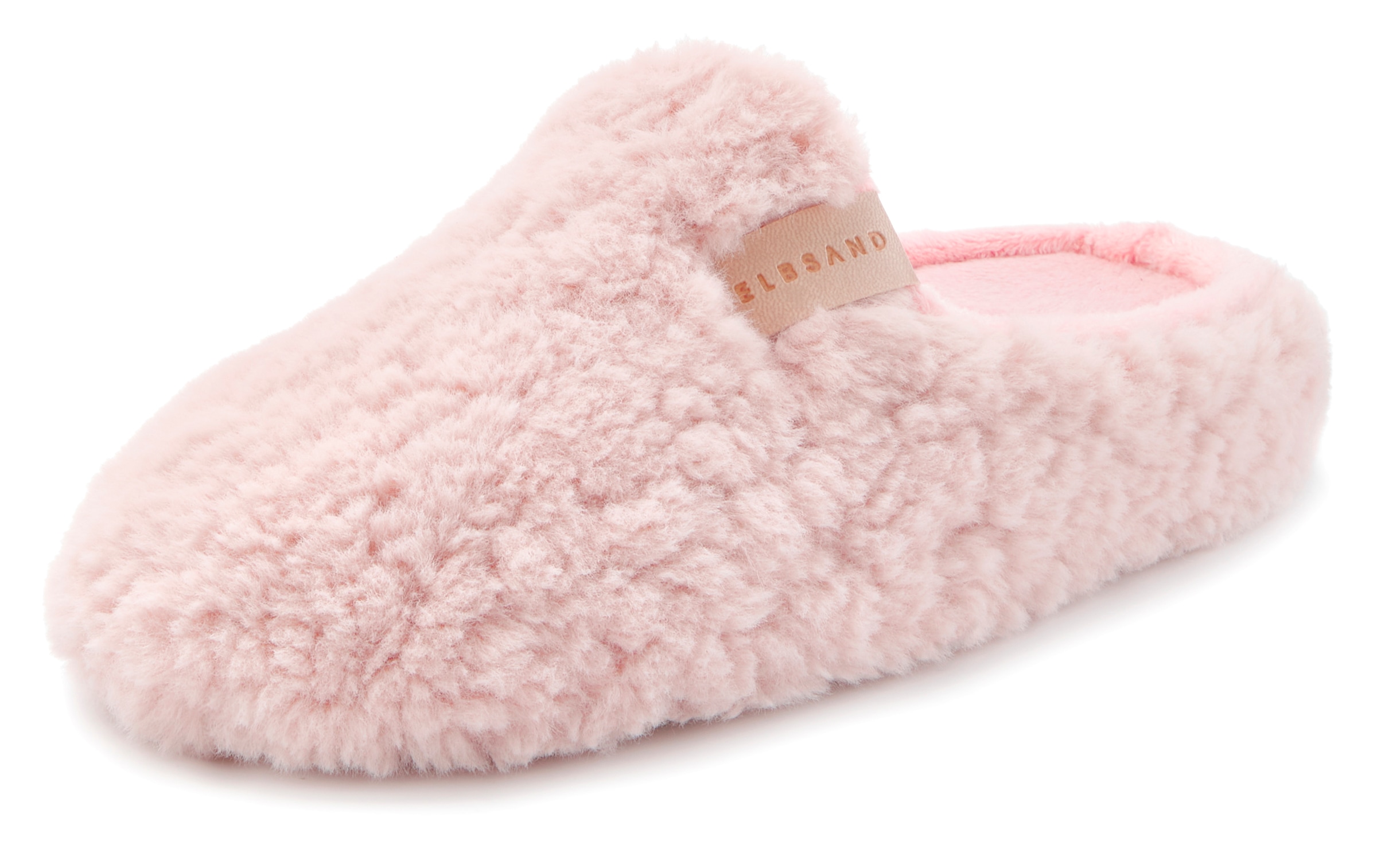Elbsand Hausschuh, Pantolette, Pantoffel, Mule, Sandale, kuscheliges Fellimitat